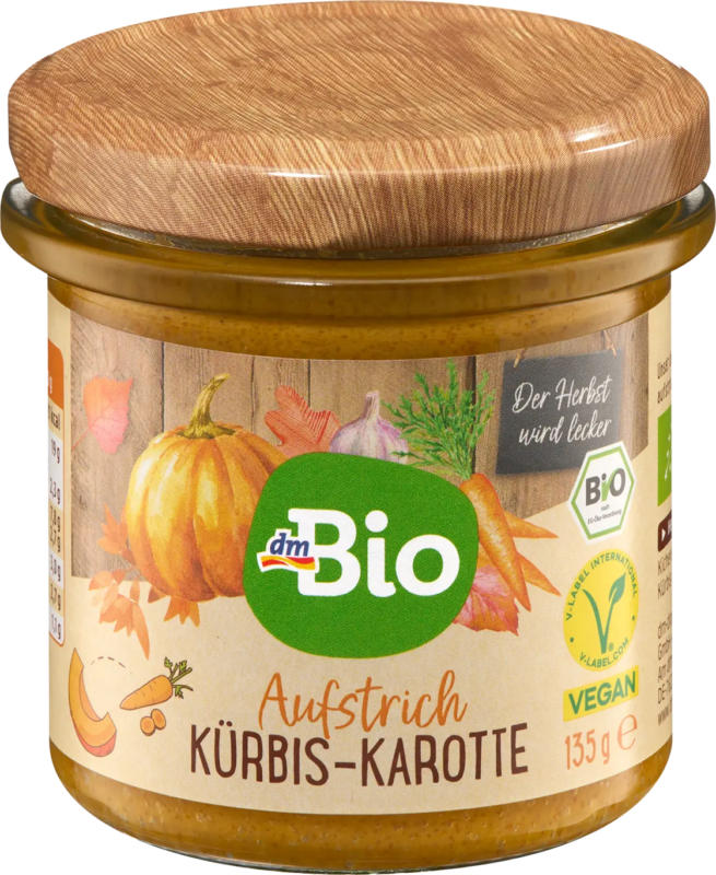dmBio Brotaufstrich, Streichcreme Kürbis Karotte
