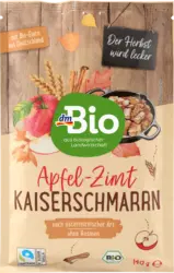 dmBio Backmischung Dinkel Kaiserschmarrn mit Apfel & Zimt
