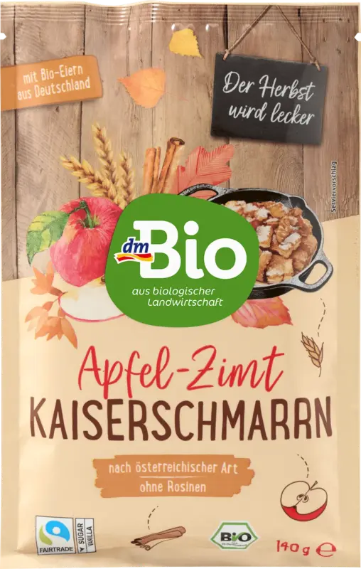 dmBio Backmischung Dinkel Kaiserschmarrn mit Apfel & Zimt
