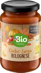 dmBio Tomatensoße, Bolognese mit Linsen & Kürbis, vegan