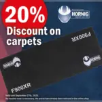 Hornig 20% Discount on carpets - al 27.09.2025