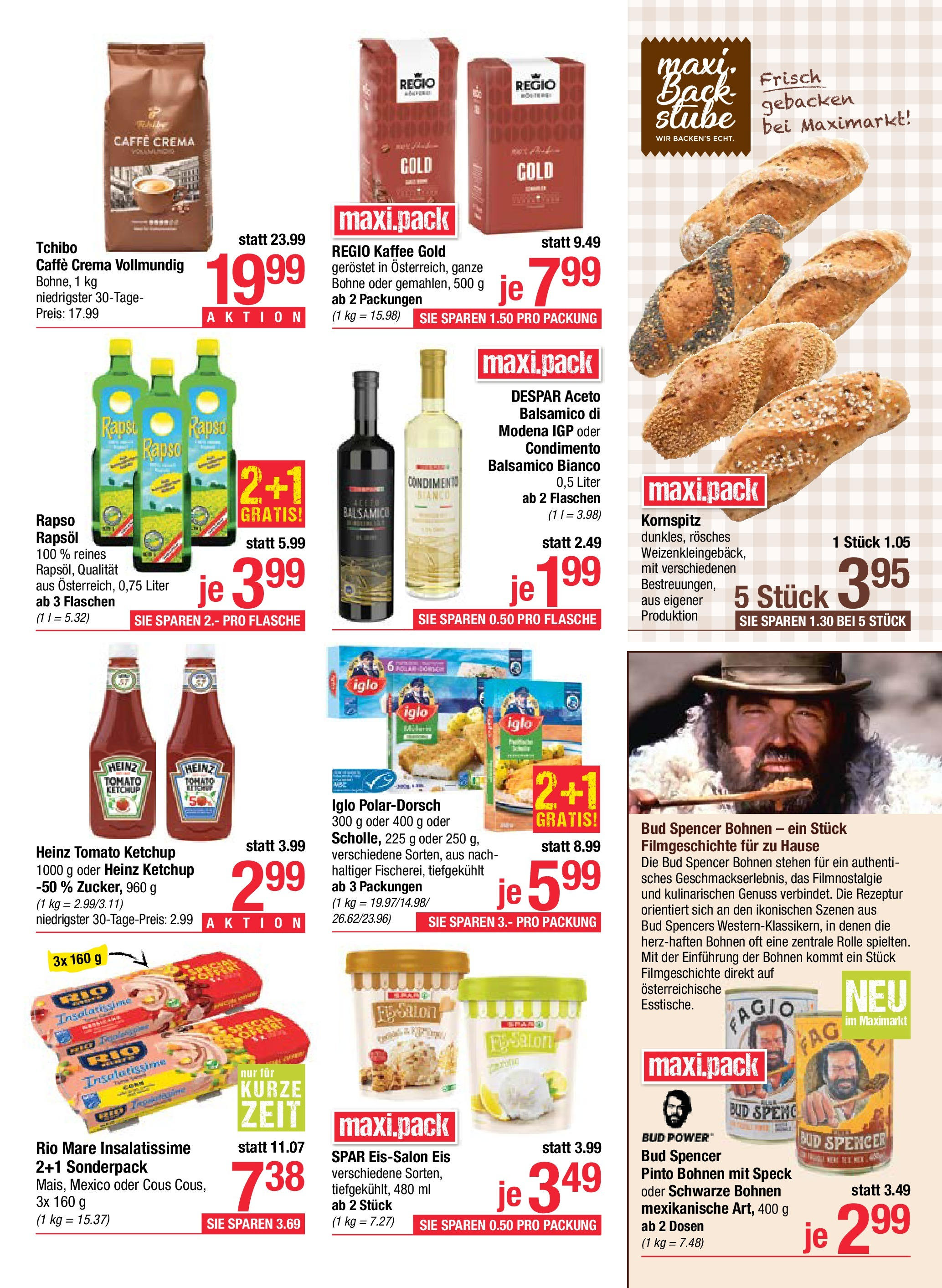 Maximarkt Anif, Vöcklabruck von 15.09.2025 - Aktuelle Angebote | Seite: 11 | Produkte: Ketchup, Eis, Kaffee