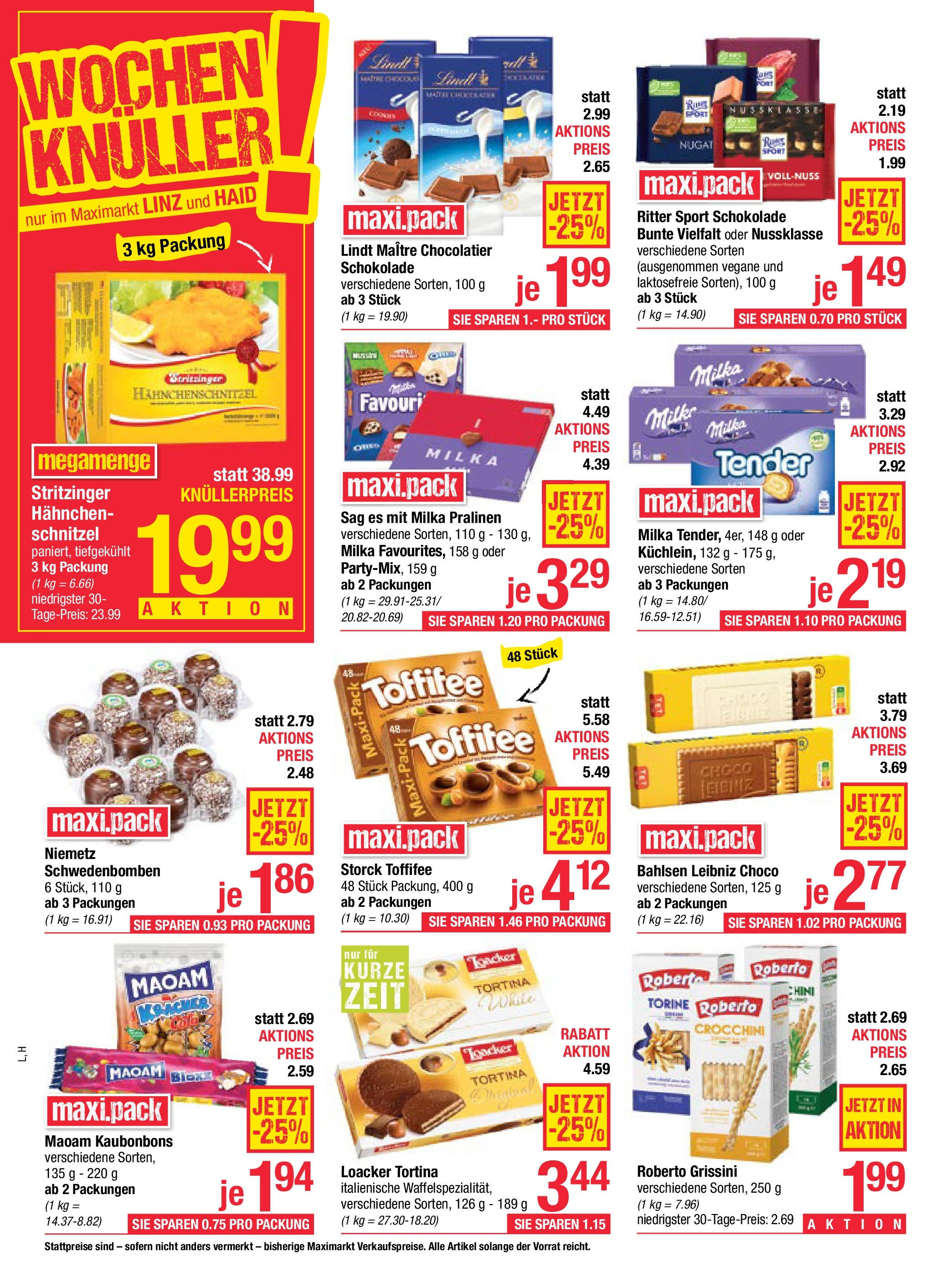 Maximarkt Haid, Linz von 15.09.2025 - Aktuelle Angebote | Seite: 12 | Produkte: Schokolade