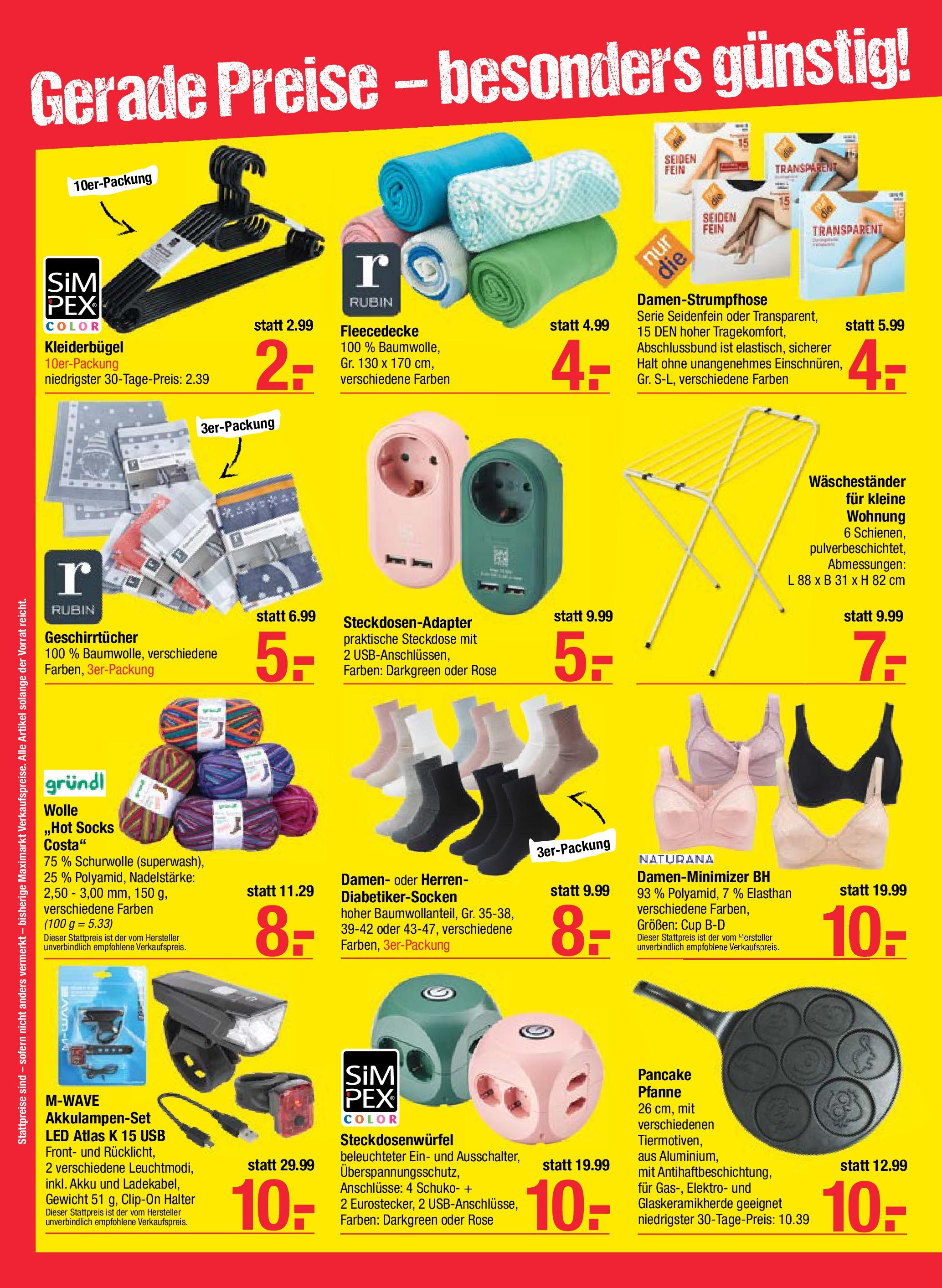 Maximarkt Anif, Vöcklabruck von 15.09.2025 - Aktuelle Angebote | Seite: 20 | Produkte: BH, USB, Gewicht, Steckdose