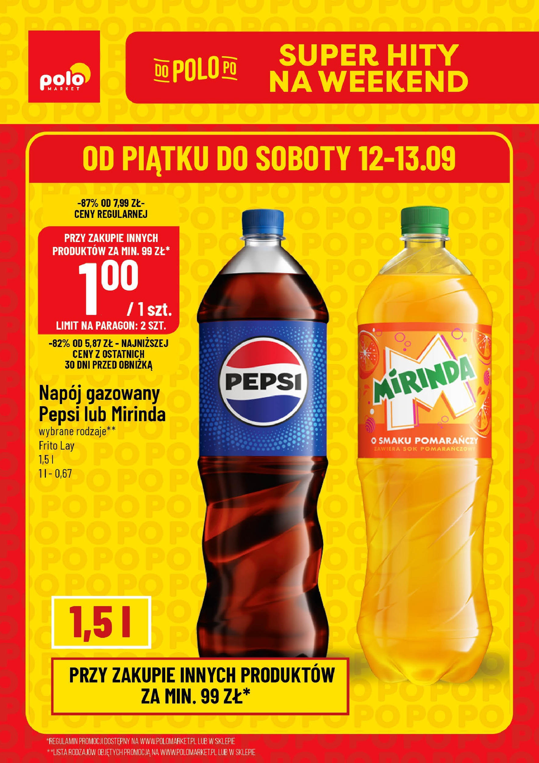 POLOmarket gazetka od jutra (11.09.2025) - Nowa PDF | Strona: 1 | Produkty: Sok pomarańczowy, Pepsi, Sok