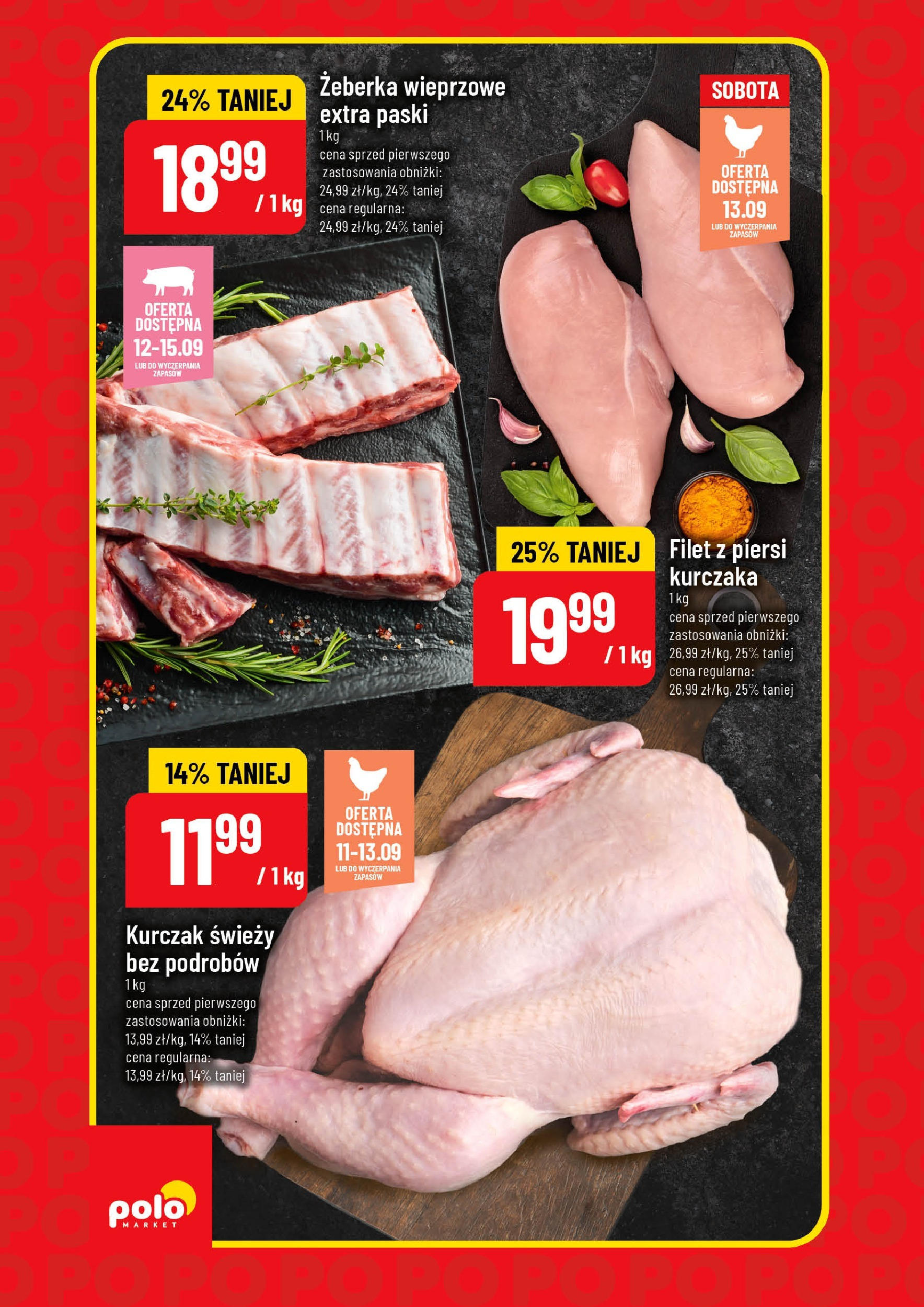POLOmarket gazetka od jutra (11.09.2025) - Nowa PDF | Strona: 4 | Produkty: Kurczak, Piersi, Filet z piersi kurczaka