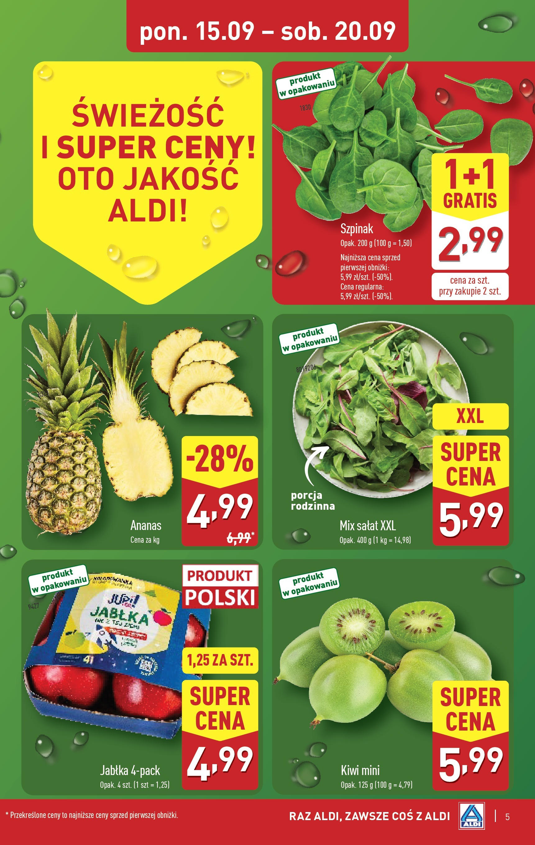 Aldi - Super tydzień w ALDI od 15.09 od 14.09.2025 | Nowa PDF gazetka | Strona: 5 Aldi - Super tydzień w ALDI od 15.09 od 14.09.2025 - Ulotka PDF, promocje | Strona: 5