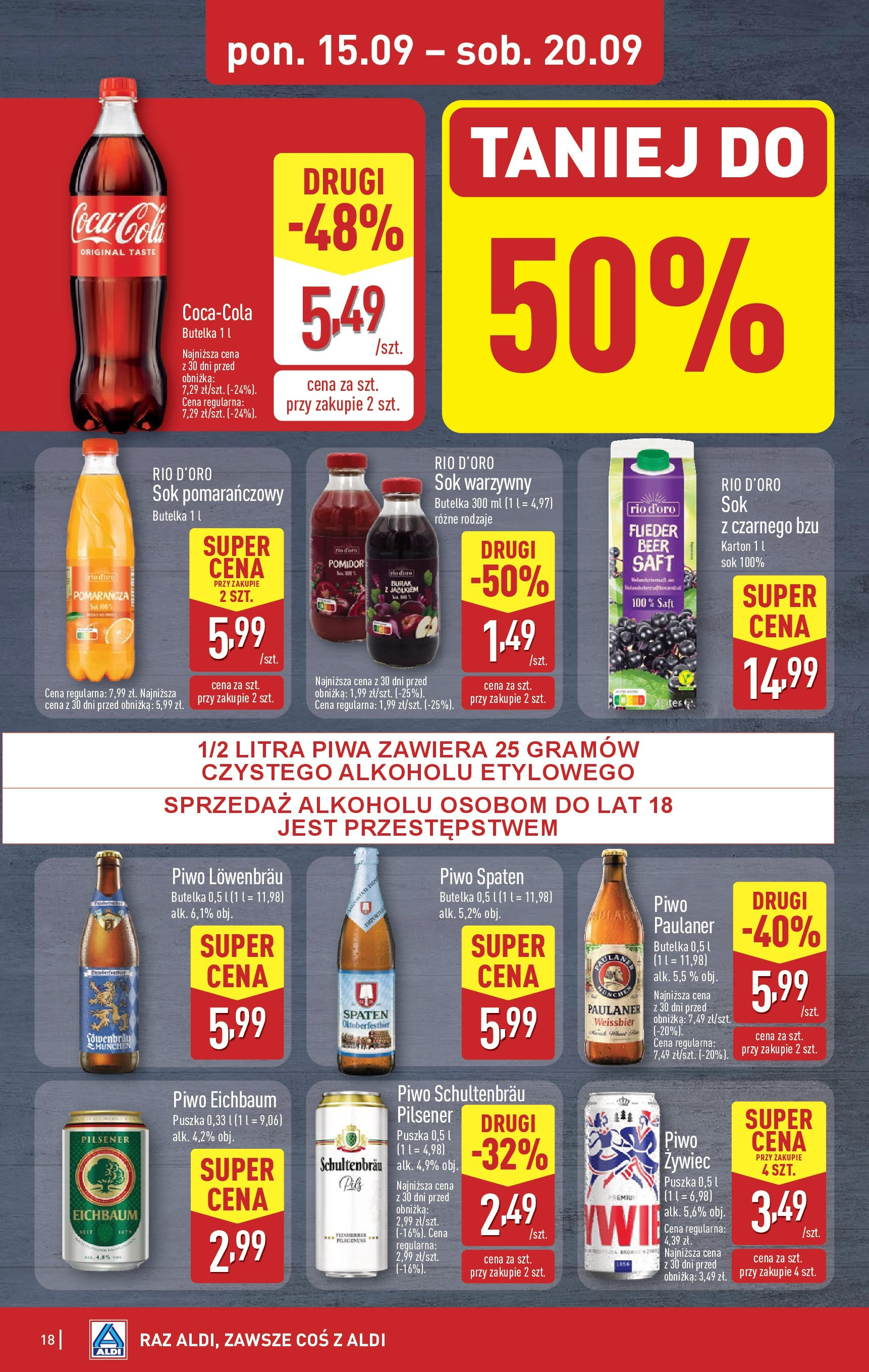 Aldi - Super tydzień w ALDI od 15.09 od 14.09.2025 | Nowa PDF gazetka | Strona: 18 Aldi - Super tydzień w ALDI od 15.09 od 14.09.2025 - Ulotka PDF, promocje | Strona: 18