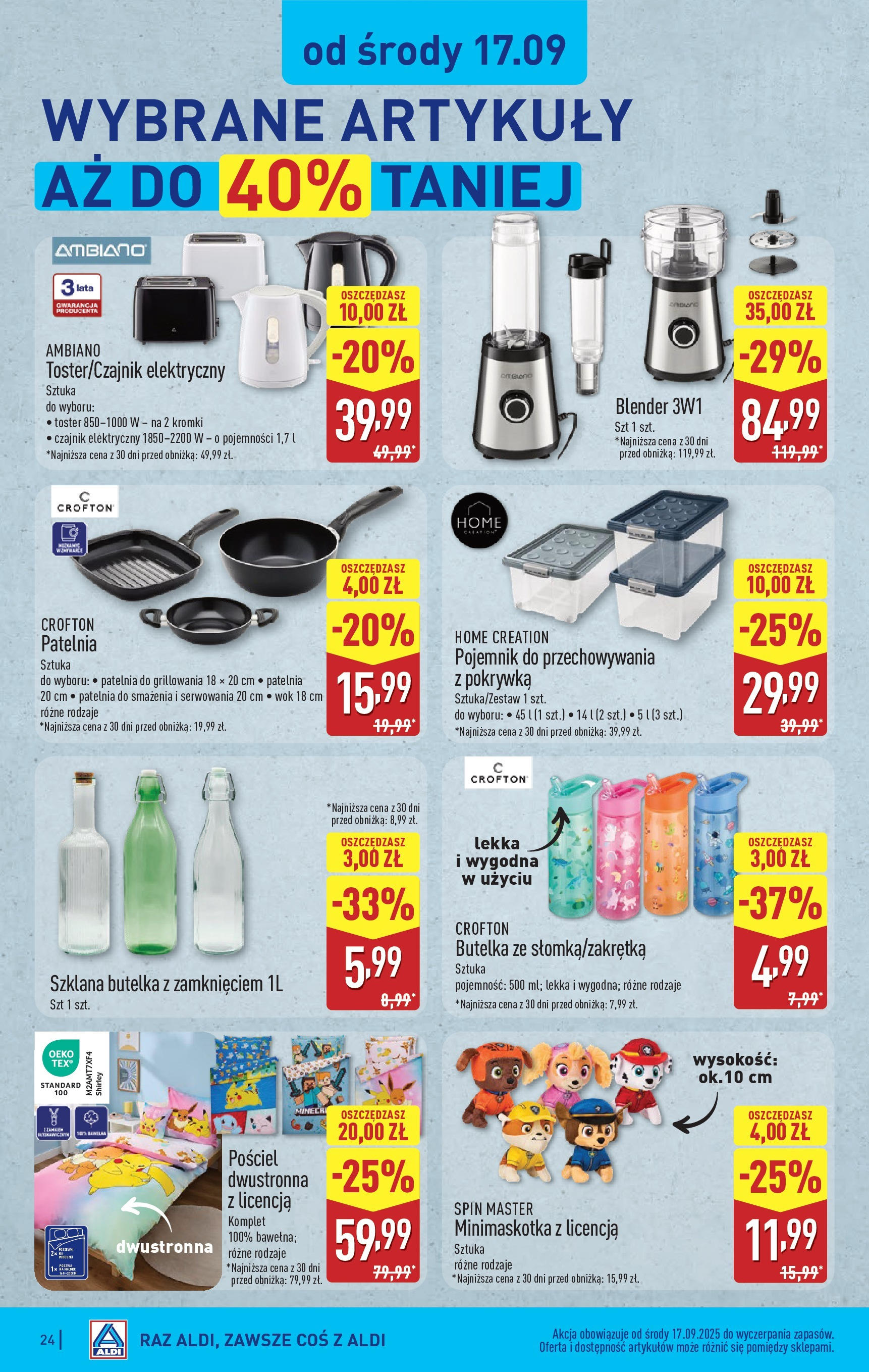 Aldi - Super tydzień w ALDI od 15.09 od 14.09.2025 | Nowa PDF gazetka | Strona: 24 Aldi - Super tydzień w ALDI od 15.09 od 14.09.2025 - Ulotka PDF, promocje | Strona: 24