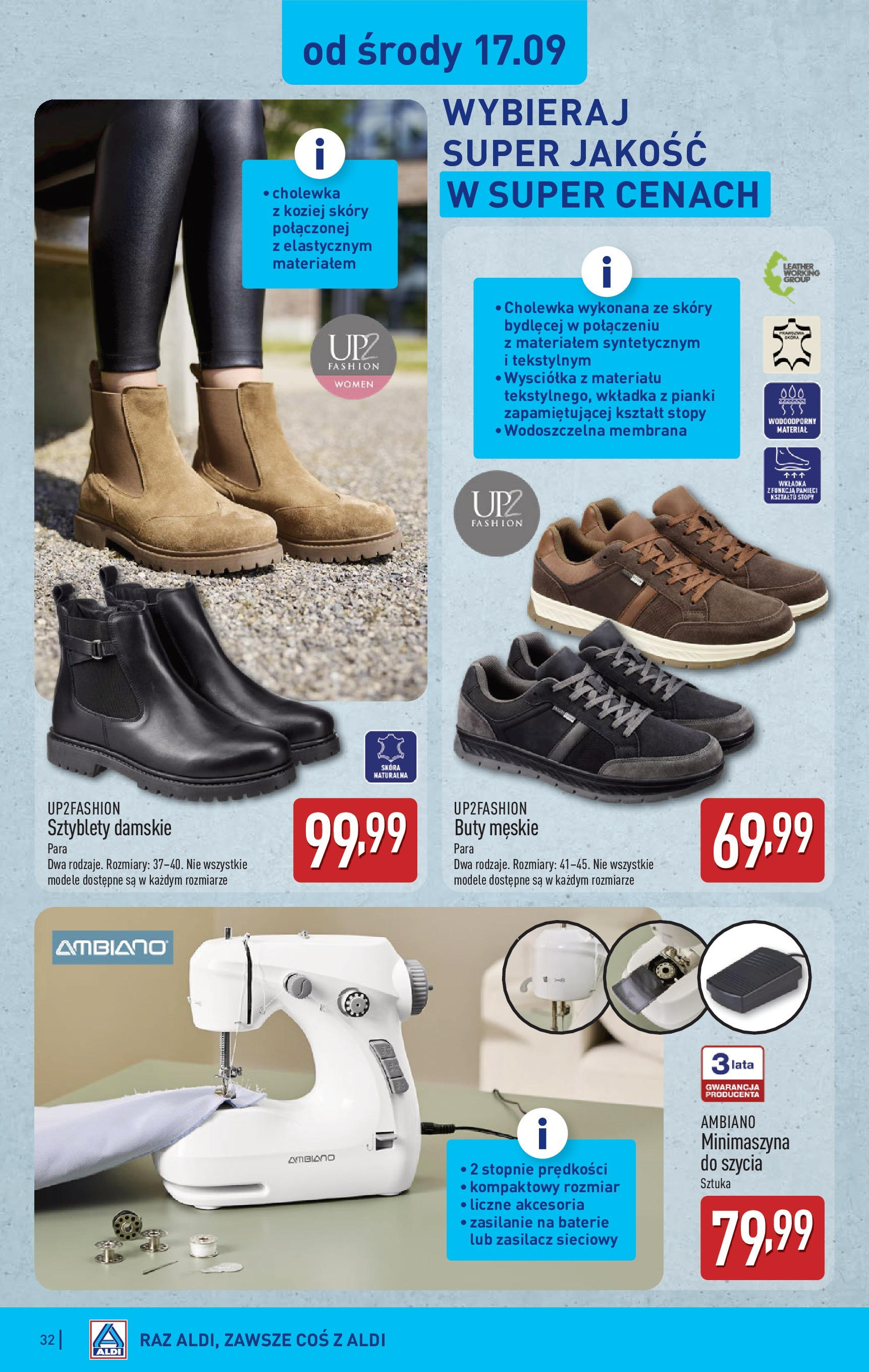 Aldi - Super tydzień w ALDI od 15.09 od 14.09.2025 | Nowa PDF gazetka | Strona: 32 Aldi - Super tydzień w ALDI od 15.09 od 14.09.2025 - Ulotka PDF, promocje | Strona: 32