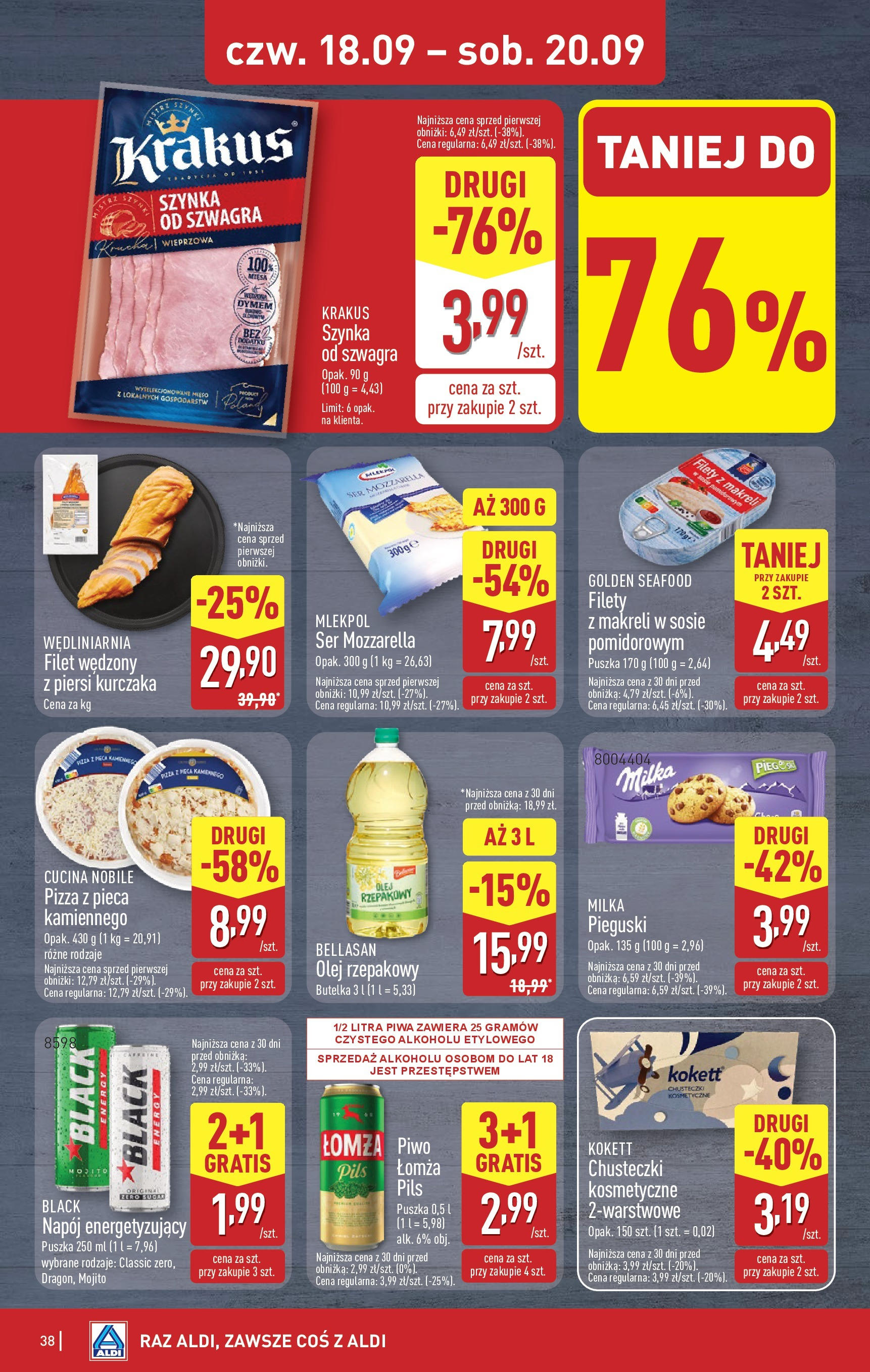 Aldi - Super tydzień w ALDI od 15.09 od 14.09.2025 | Nowa PDF gazetka | Strona: 38 Aldi - Super tydzień w ALDI od 15.09 od 14.09.2025 - Ulotka PDF, promocje | Strona: 38