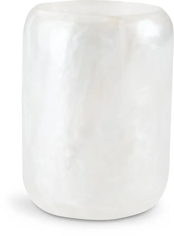 JYSK Поставка за четка за зъби LISTERBY бяла седефен ефект