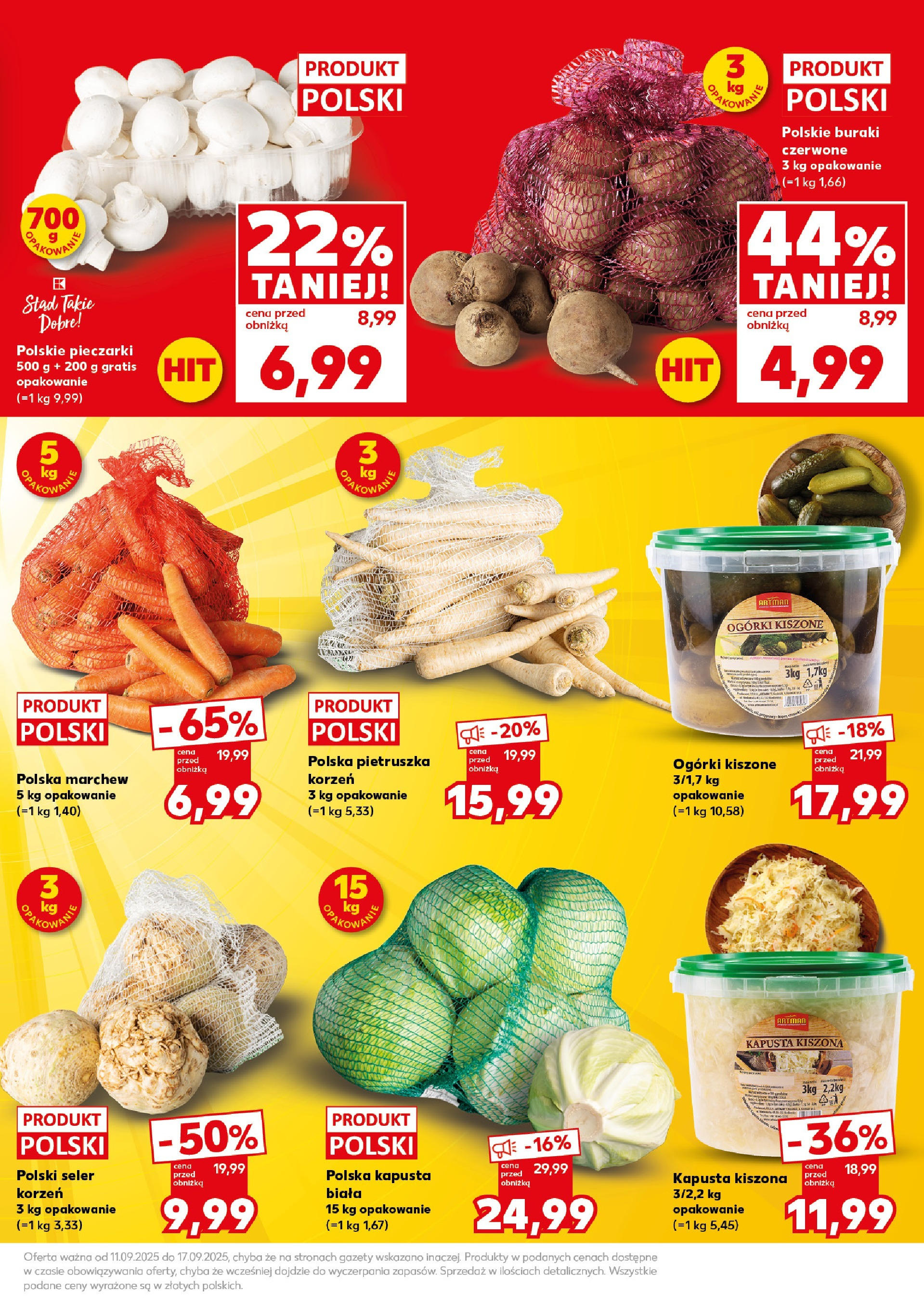 Kaufland - Kaufland Super Sobota ważne do 13.09 od 12.09.2025 - od jutra PDF | Strona: 7 | Produkty: Kapusta, Pietruszka, Kapusta kiszona, Buraki