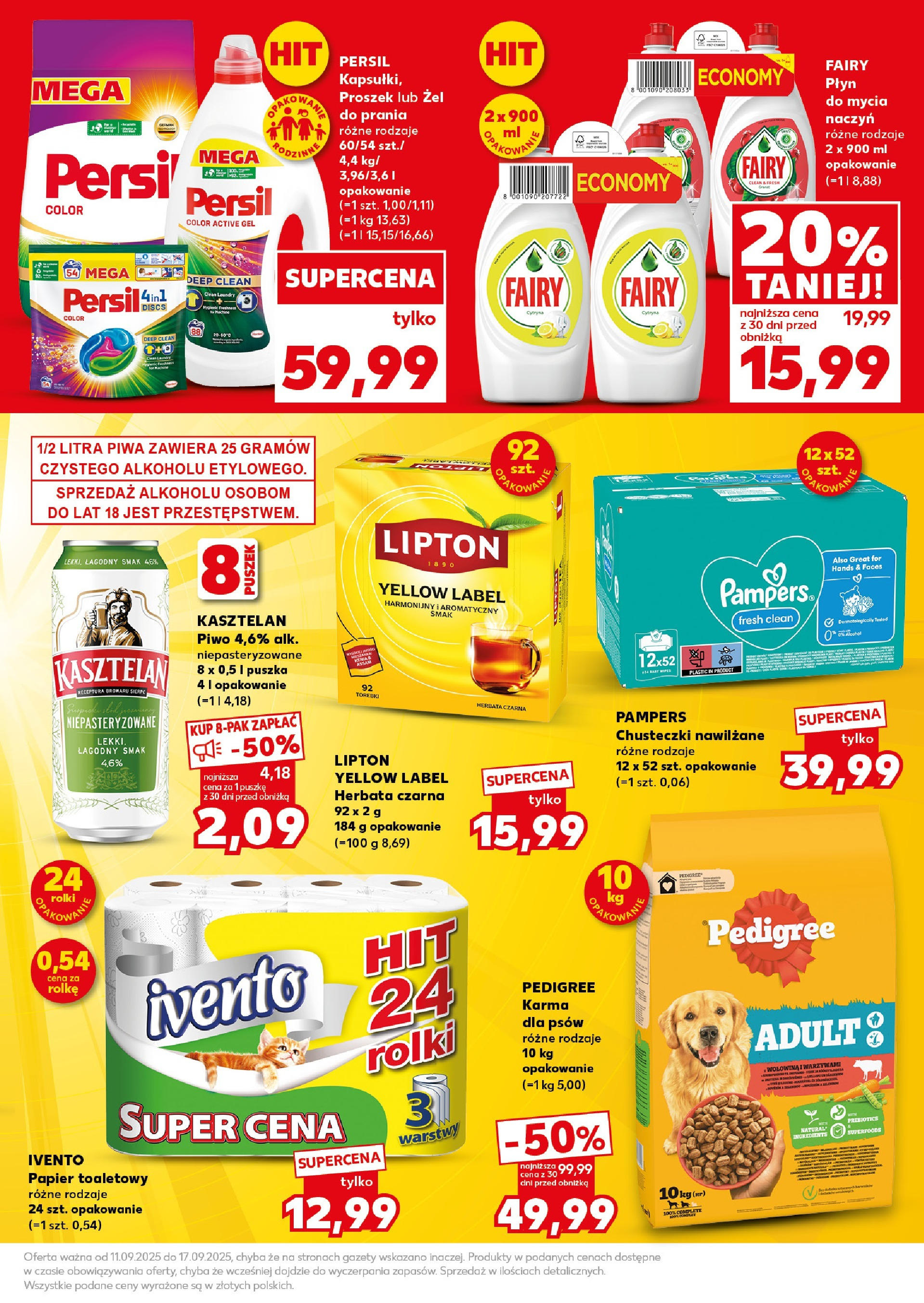 Kaufland - Kaufland Super Sobota ważne do 13.09 od 12.09.2025 - od jutra PDF | Strona: 11 | Produkty: Papier toaletowy, Herbata, Wołowina, Karma dla psów