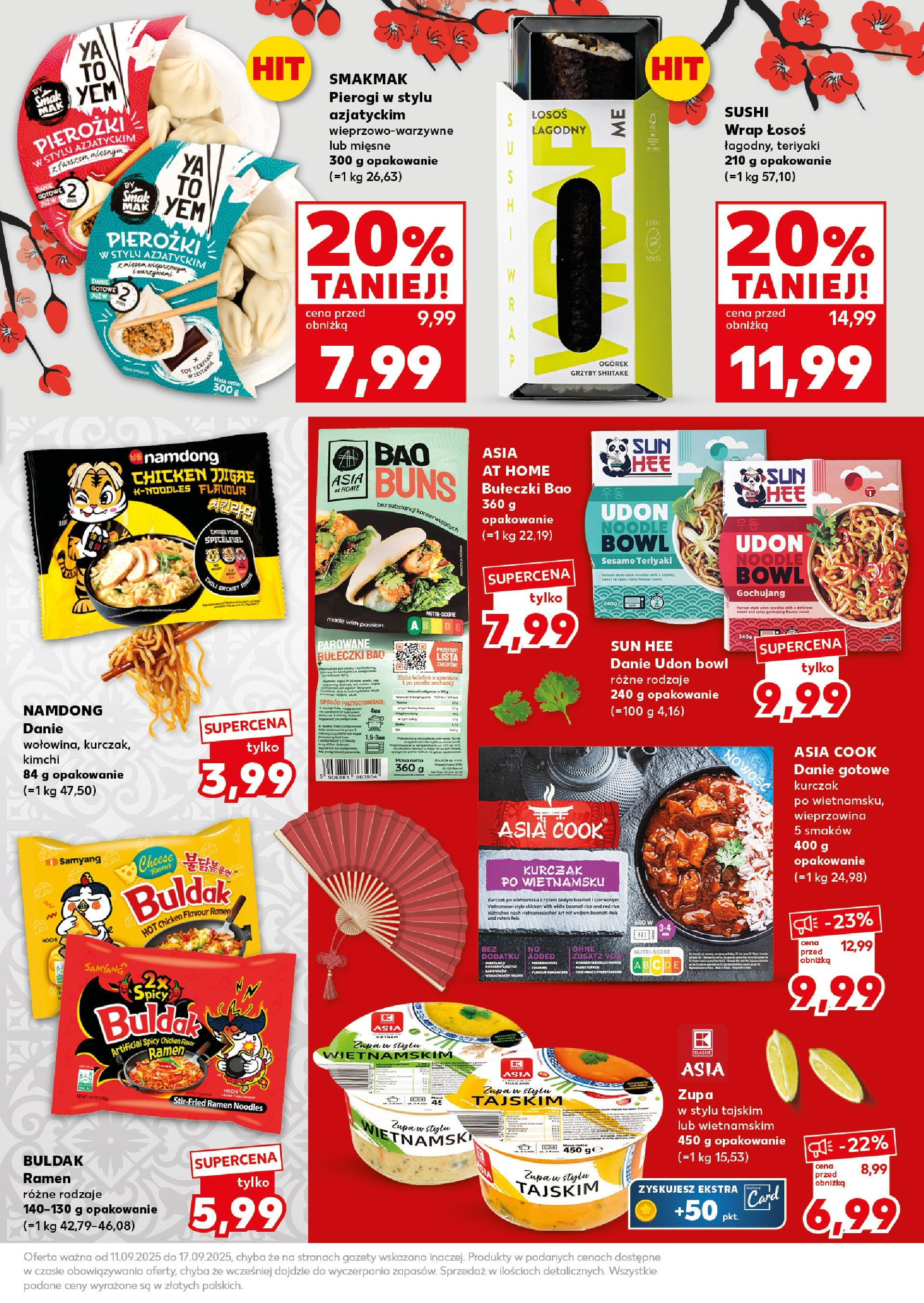 Kaufland - Kaufland Super Sobota ważne do 13.09 od 12.09.2025 - od jutra PDF | Strona: 15 | Produkty: Kimchi, Sushi, Zupa, Wieprzowina