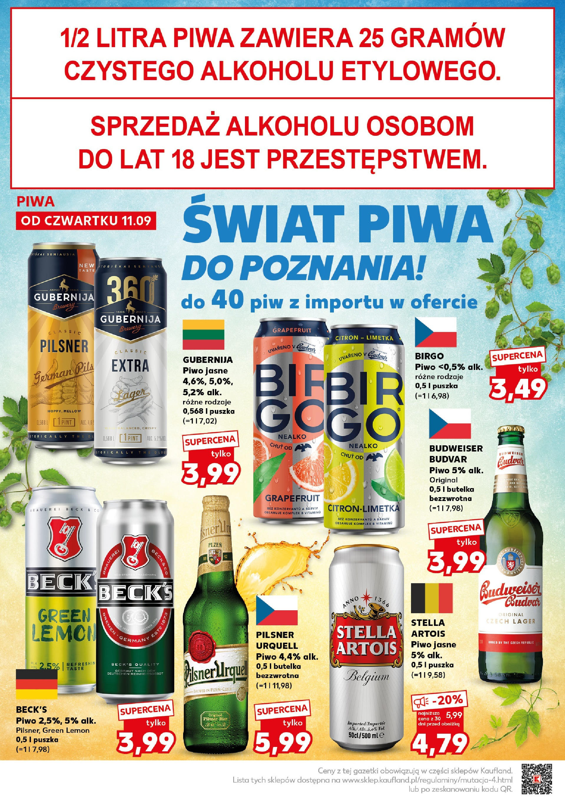 Kaufland - Kaufland Super Sobota ważne do 13.09 od 12.09.2025 - od jutra PDF | Strona: 22 | Produkty: Piwo