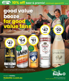 Preview of The Bottle-O - Good Value Booze, For Good Value Fans. 15/09 - valid from 14.09.2025