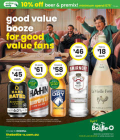 Preview of The Bottle-O - Good Value Booze, For Good Value Fans. 15/09 - valid from 14.09.2025