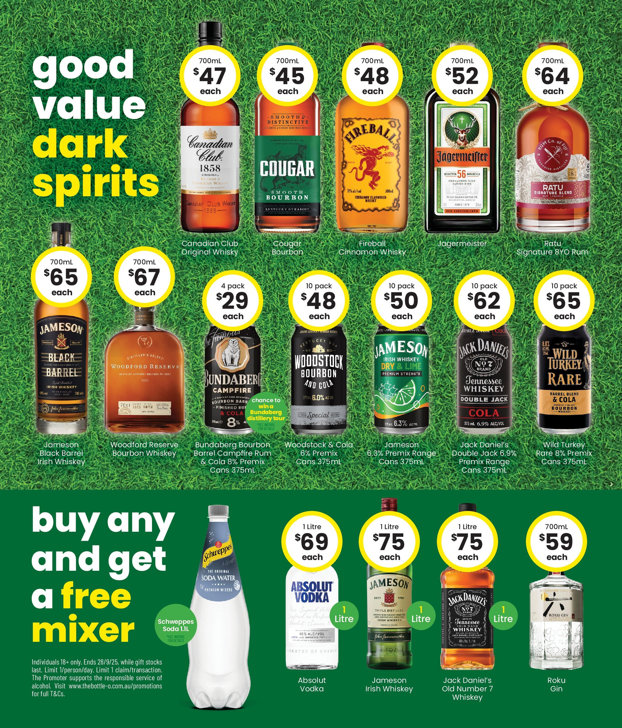 The Bottle-O - Good Value Booze, For Good Value Fans. 15/09 - 14/09/2025 > weekly / monthly specials | Page: 4 | Products: Whiskey, Turkey, Lime, Mixer