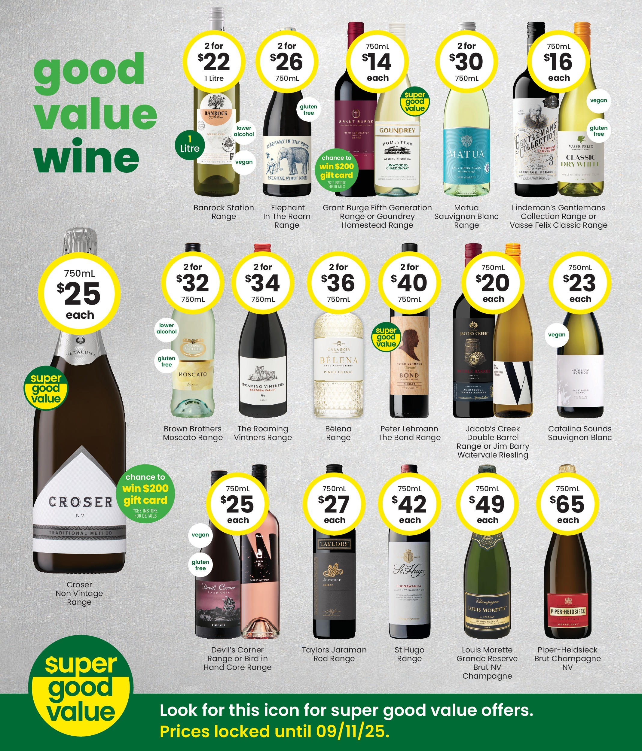 The Bottle-O - Good Value Booze, For Good Value Fans. 15/09 - 14/09/2025 > weekly / monthly specials | Page: 6 | Products: Wine