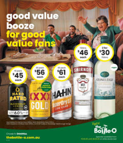 Preview of The Bottle-O - Good Value Booze, For Good Value Fans. 15/09 - valid from 14.09.2025