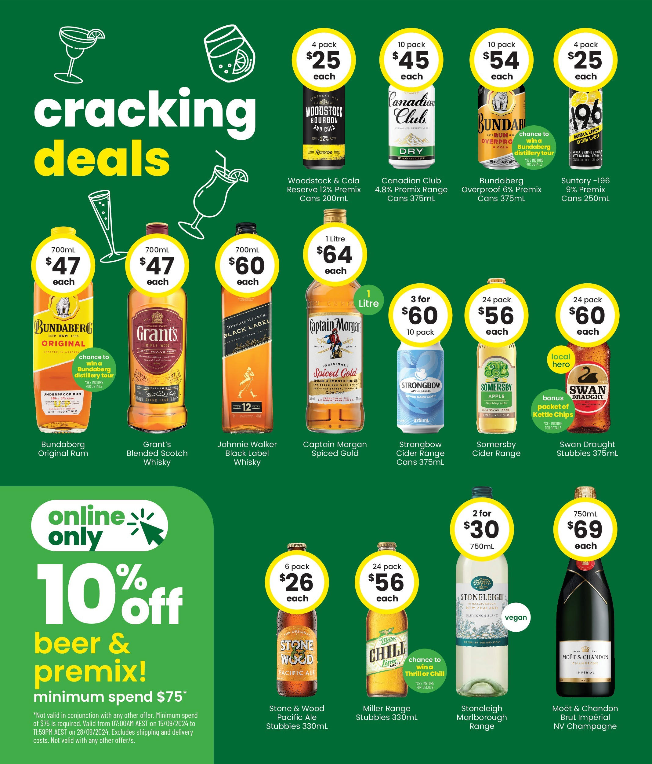 The Bottle-O - Good Value Booze, For Good Value Fans. 15/09 - 14/09/2025 > weekly / monthly specials | Page: 2 | Products: Beer, Chips, Wood, Lemon