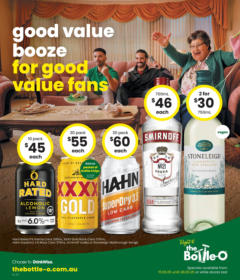 Preview of The Bottle-O - Good Value Booze, For Good Value Fans. 15/09 - valid from 14.09.2025