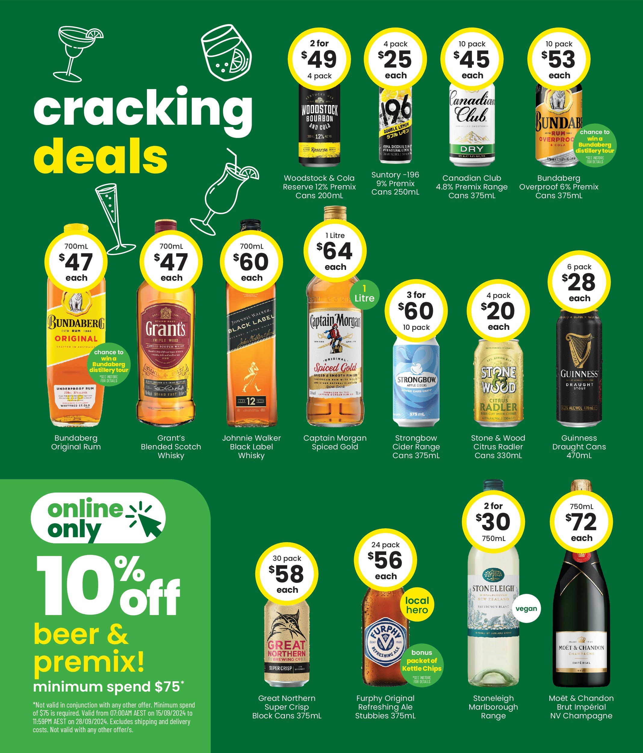 The Bottle-O - Good Value Booze, For Good Value Fans. 15/09 - 14/09/2025 > weekly / monthly specials | Page: 2 | Products: Beer, Bourbon, Rum, Lemon