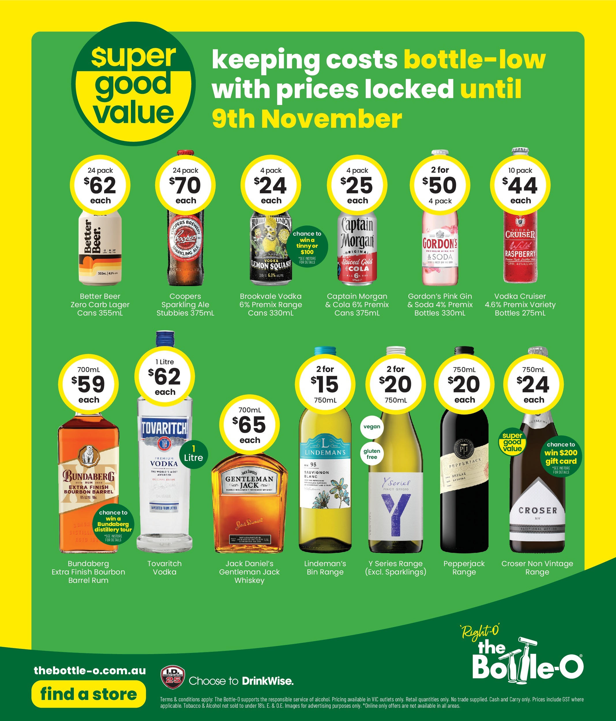 The Bottle-O - Good Value Booze, For Good Value Fans. 15/09 - 14/09/2025 > weekly / monthly specials | Page: 8 | Products: Bourbon, Whiskey, Rum, Lemon