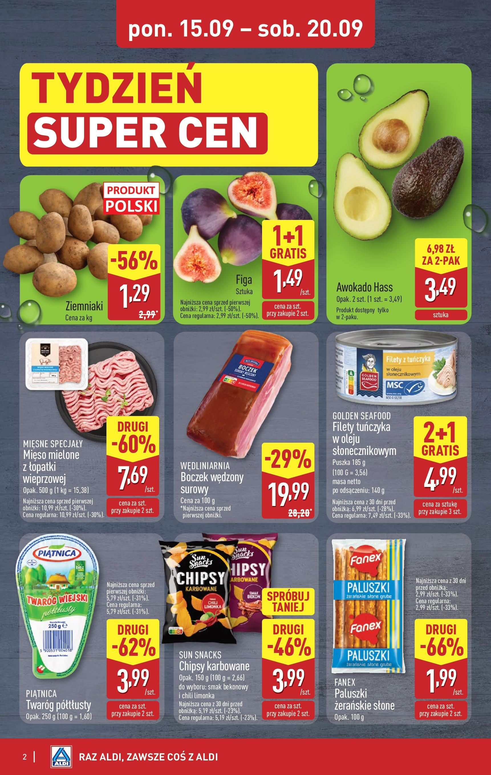 Aldi Gazetka - Okazje na weekend od 18.09.2025 - Ulotka PDF, promocje | Strona: 2 | Produkty: Limonka, Chipsy, Bekon, Paluszki
