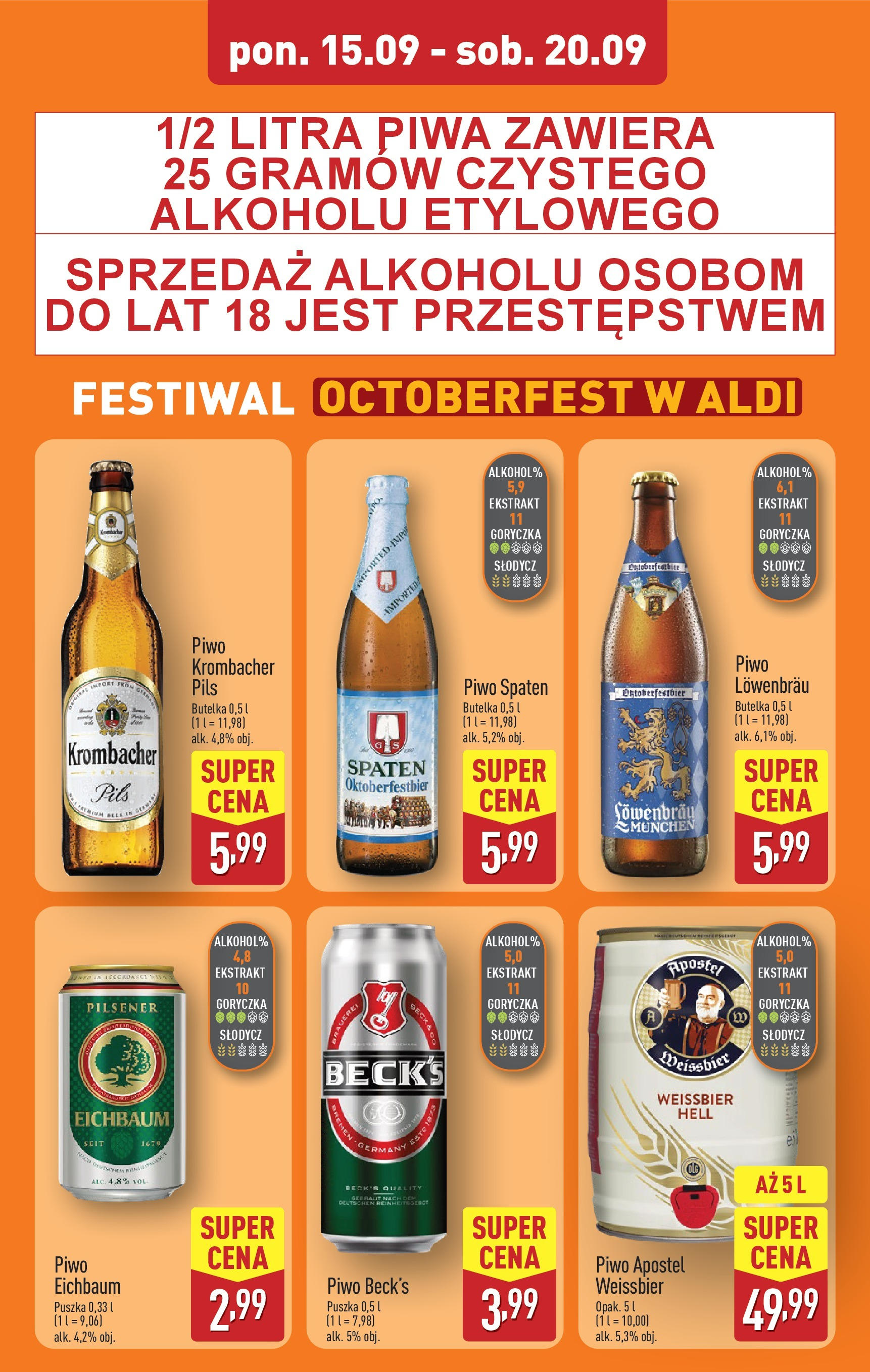 Aldi Gazetka - Okazje na weekend od 18.09.2025 - Ulotka PDF, promocje | Strona: 7 | Produkty: Piwo