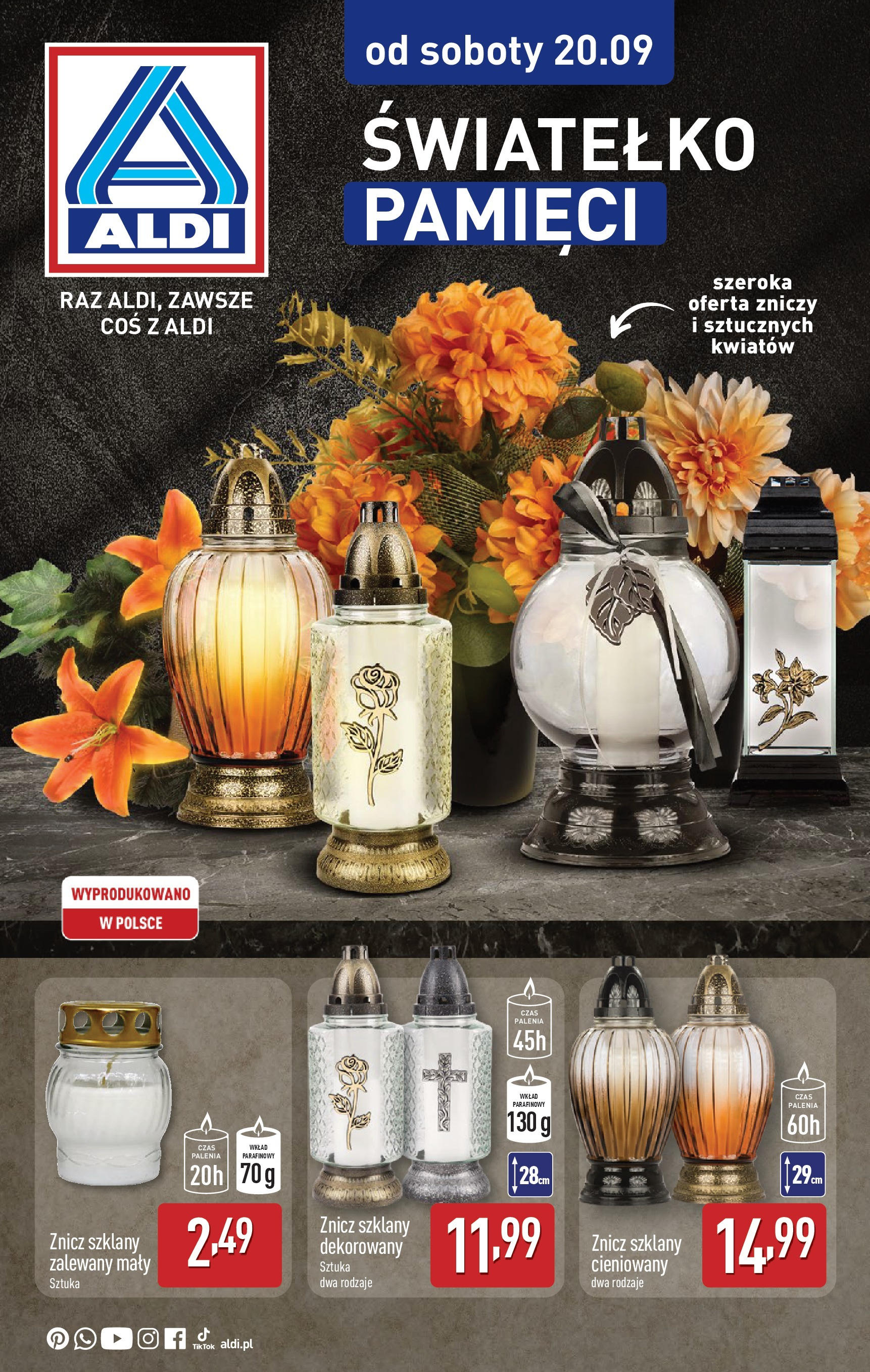 Aldi - Światełko pamięci z ALDI od 19.09.2025 | Nowa PDF gazetka | Strona: 1 Aldi - Światełko pamięci z ALDI od 19.09.2025 - Ulotka PDF, promocje | Strona: 1