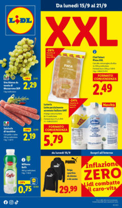 Anteprima del volantino Lidl - XXL valido a partire dal 14.09.2025