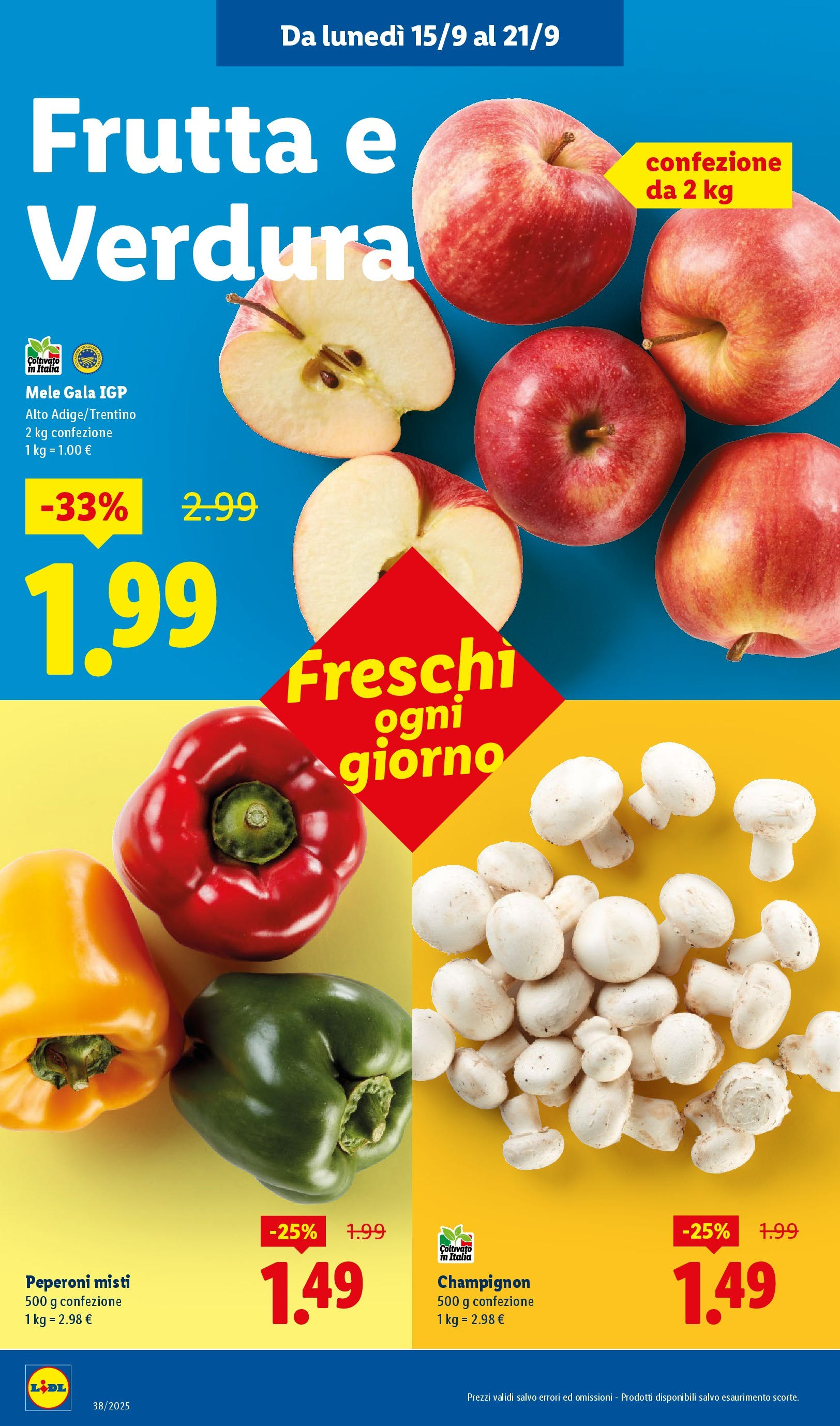 LIDL nuovo volantino dal 14/09/2025 - in anteprima⏳ | Pagina: 2 | Prodotti: Mele, Peperoni, Frutta LIDL volantino della prossima settimana dal 14/09/2025 📣 | Pagina: 2 | Prodotti: Mele, Peperoni, Frutta