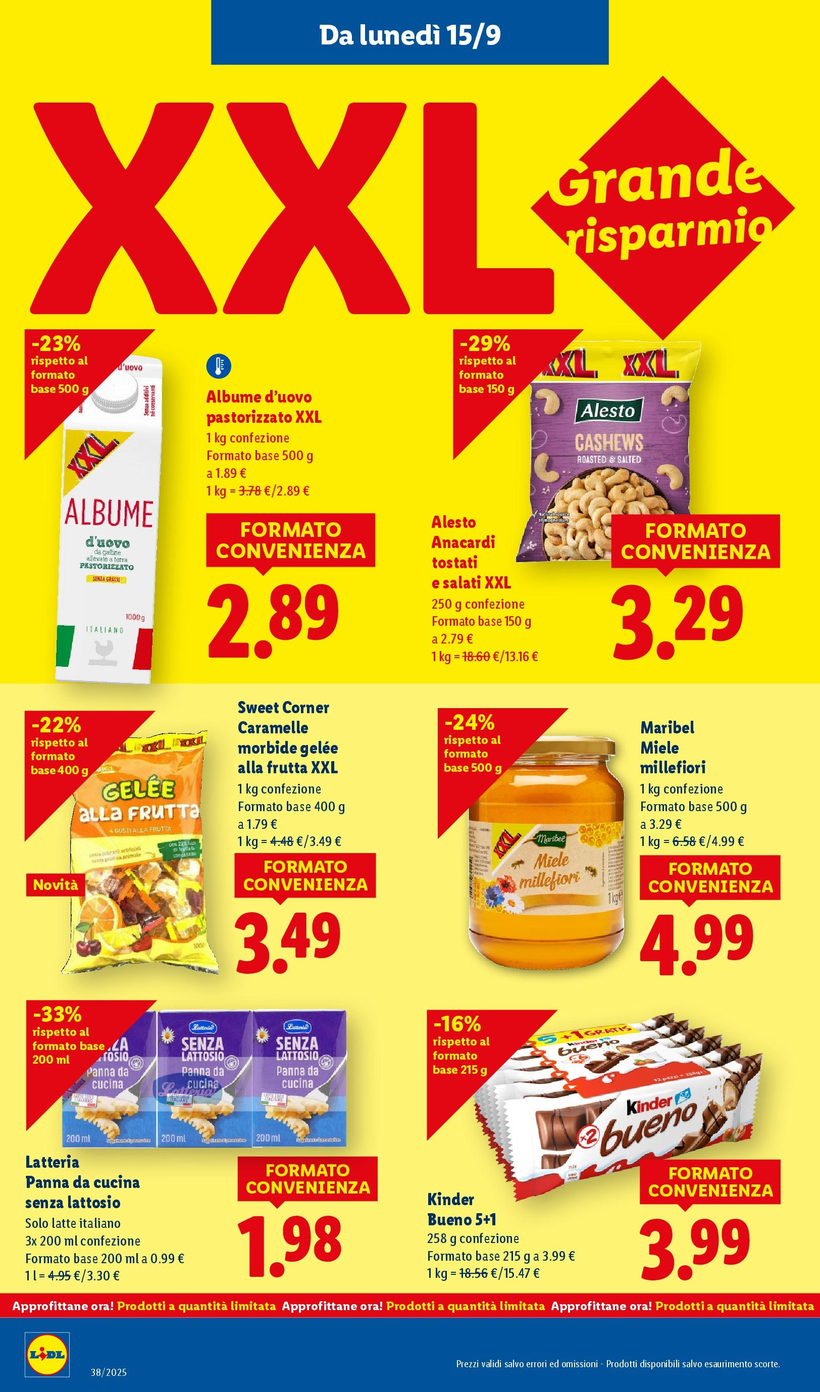 LIDL nuovo volantino dal 14/09/2025 - in anteprima⏳ | Pagina: 12 | Prodotti: Caramelle, Panna, Latte, Miele LIDL volantino della prossima settimana dal 14/09/2025 📣 | Pagina: 12 | Prodotti: Caramelle, Panna, Latte, Miele