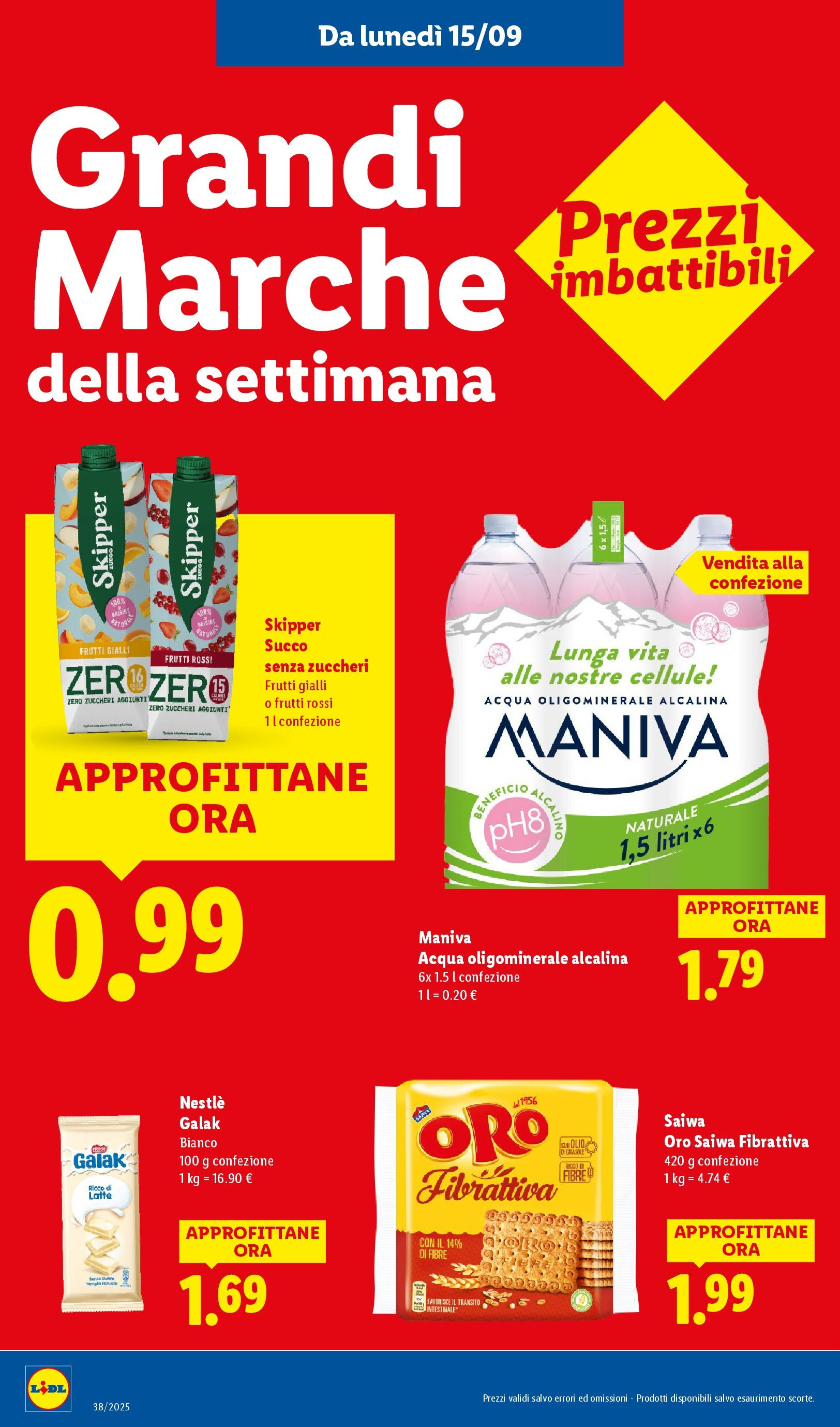 LIDL nuovo volantino dal 14/09/2025 - in anteprima⏳ | Pagina: 22 | Prodotti: Acqua, Latte, Olio, Crackers LIDL volantino della prossima settimana dal 14/09/2025 📣 | Pagina: 22 | Prodotti: Acqua, Latte, Olio, Crackers