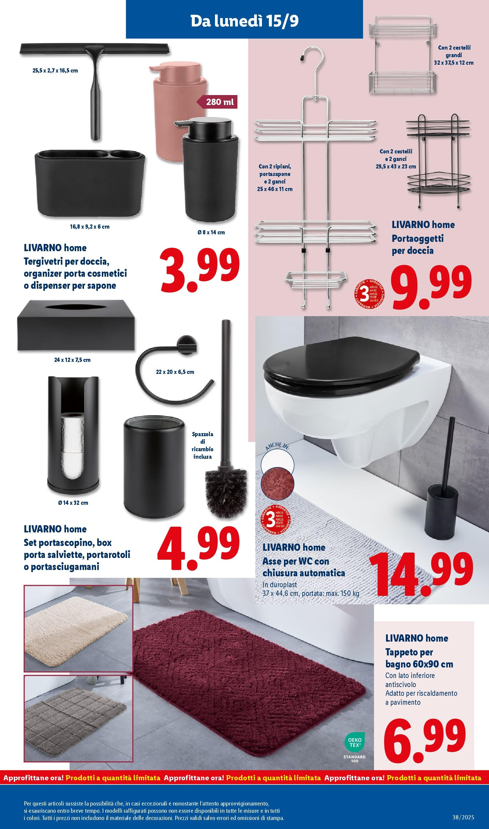 LIDL nuovo volantino dal 14/09/2025 - in anteprima⏳ | Pagina: 39 | Prodotti: Spazzola, Pavimento, WC, Tappeto LIDL volantino della prossima settimana dal 14/09/2025 📣 | Pagina: 39 | Prodotti: Spazzola, Pavimento, WC, Tappeto