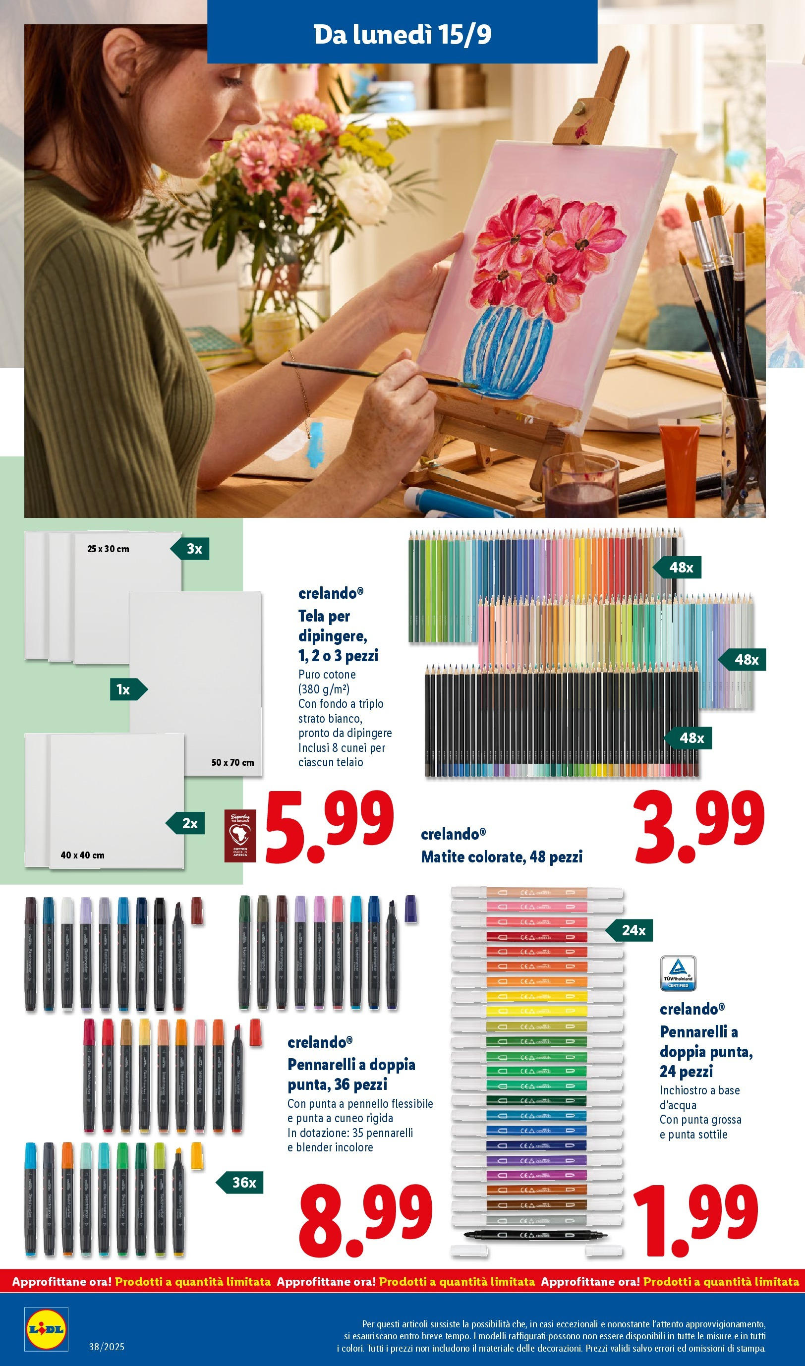 LIDL nuovo volantino dal 14/09/2025 - in anteprima⏳ | Pagina: 44 | Prodotti: Pennello, Pennarelli LIDL volantino della prossima settimana dal 14/09/2025 📣 | Pagina: 44 | Prodotti: Pennello, Pennarelli