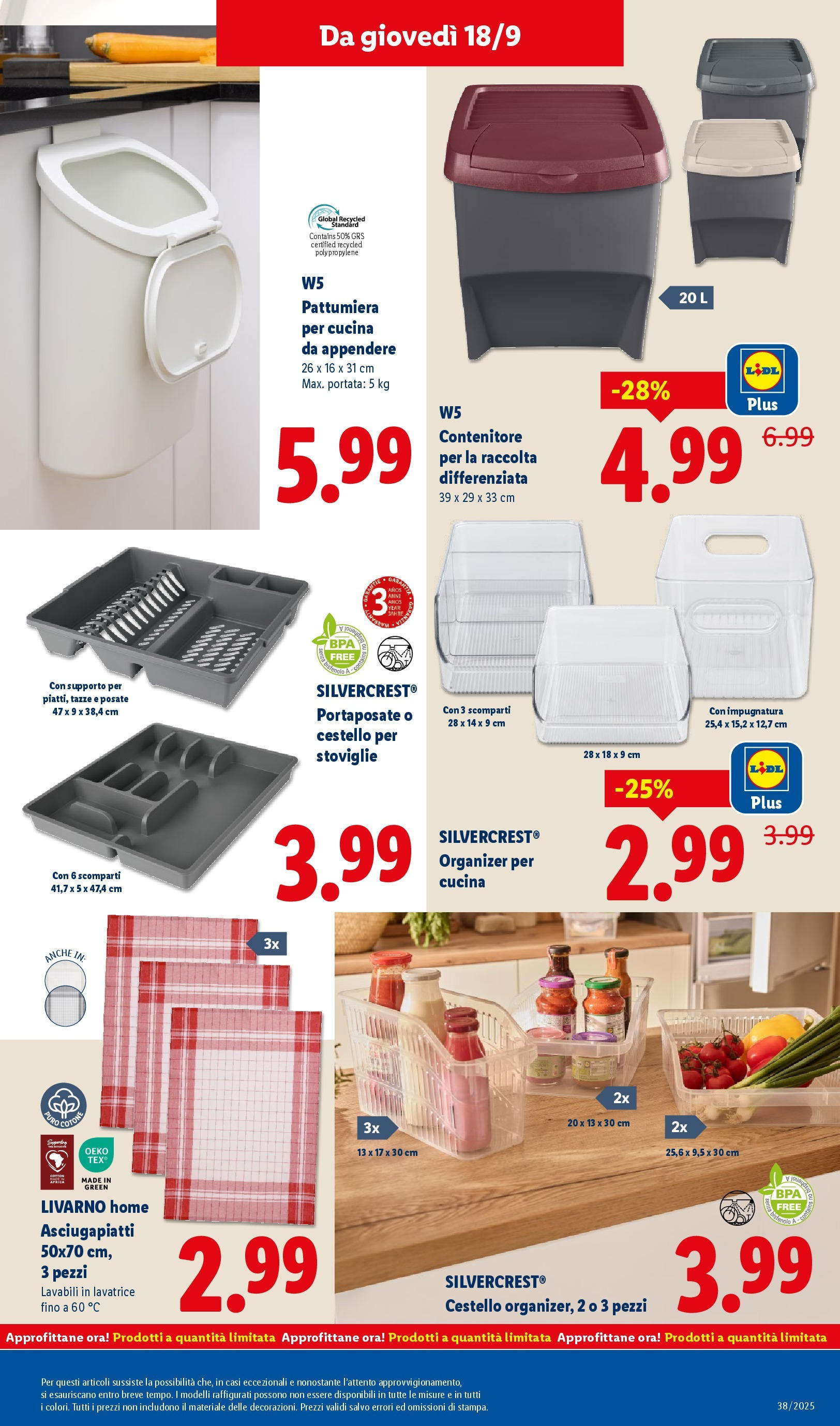 LIDL nuovo volantino dal 14/09/2025 - in anteprima⏳ | Pagina: 51 | Prodotti: Posate, Pattumiera, Contenitore, Portaposate LIDL volantino della prossima settimana dal 14/09/2025 📣 | Pagina: 51 | Prodotti: Posate, Pattumiera, Contenitore, Portaposate