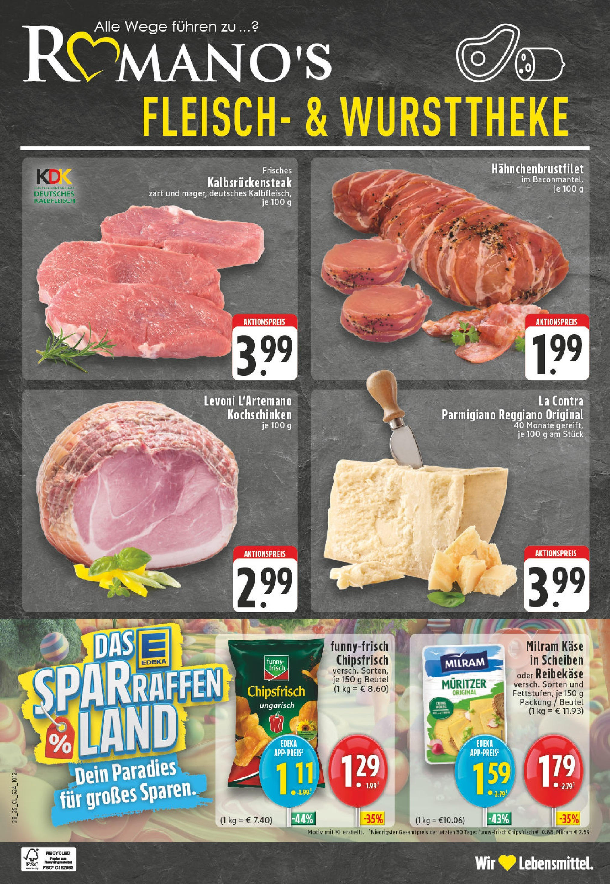 Edeka prospekt Köln-Godorf	 (ab 14.09.2025) » Angebote Online | Seite: 26 | Produkte: Käse, Reibekase, Chips, Fleisch
