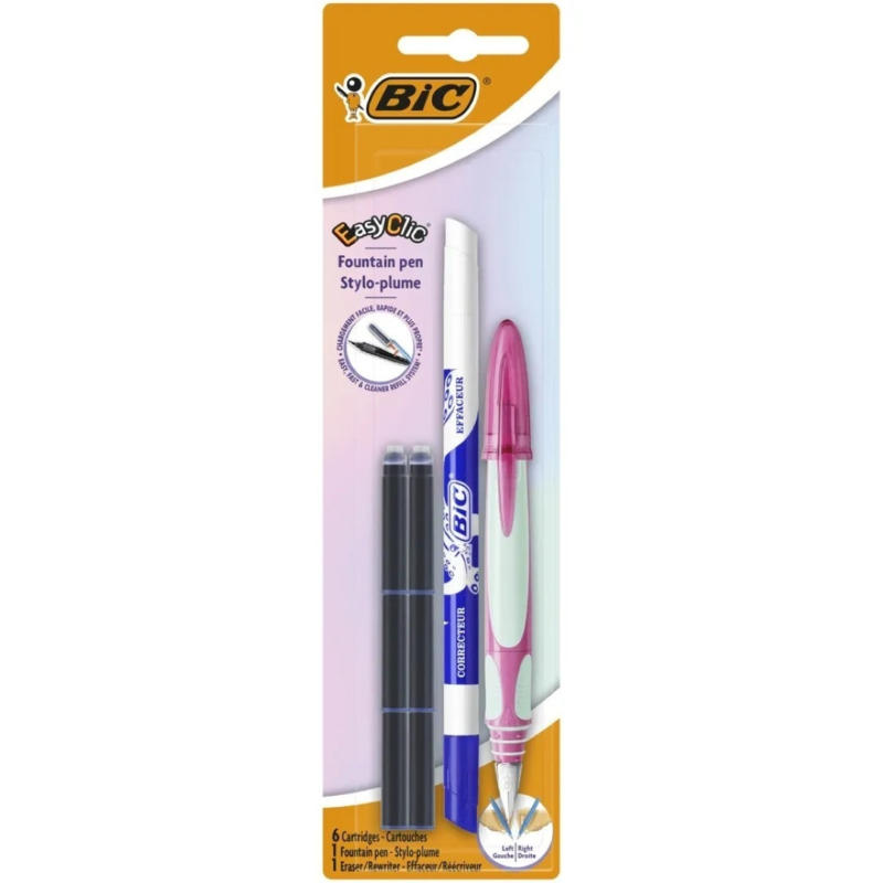 Stilou Easy Bic cu 6 rezerve si 1 mini pic, mai multe culori