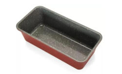 Tava pentru cozonac/chec cu acoperire ceramica Cooking by Heinner, otel carbon, 30x14x9 cm, Rosu