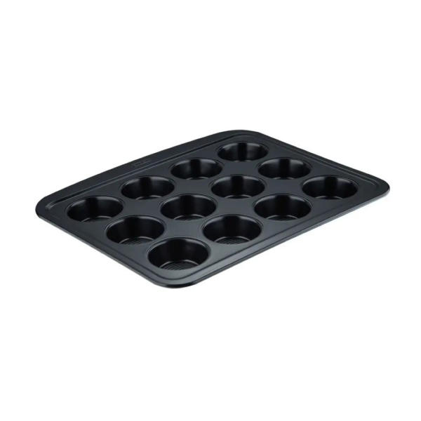 Tava pentru 12 briose Pyrex Wave PY-5203, otel carbon, 37.2x31.4x3.3 cm, Albastru