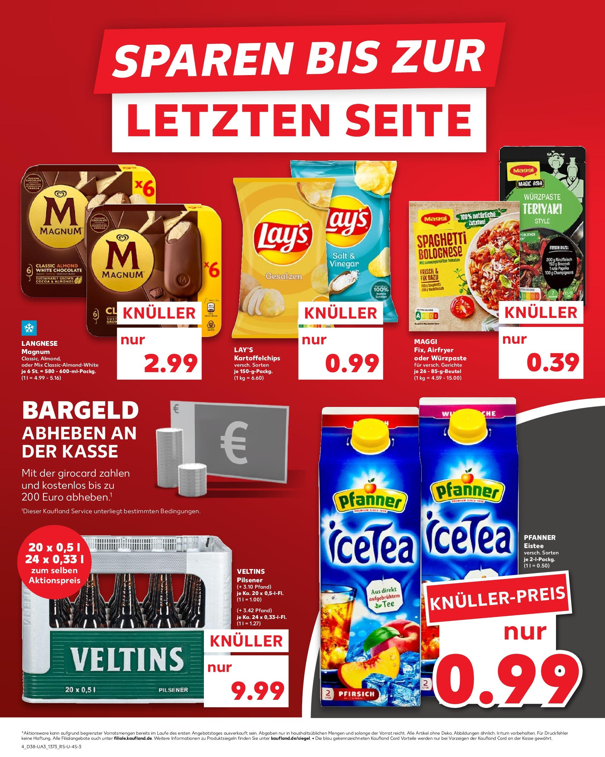 Prospekt Kaufland ab 17.09.2025 » Angebote Online zum Blättern | Seite: 4 | Produkte: Pfirsich, Rindfleisch, Chips, Veltins