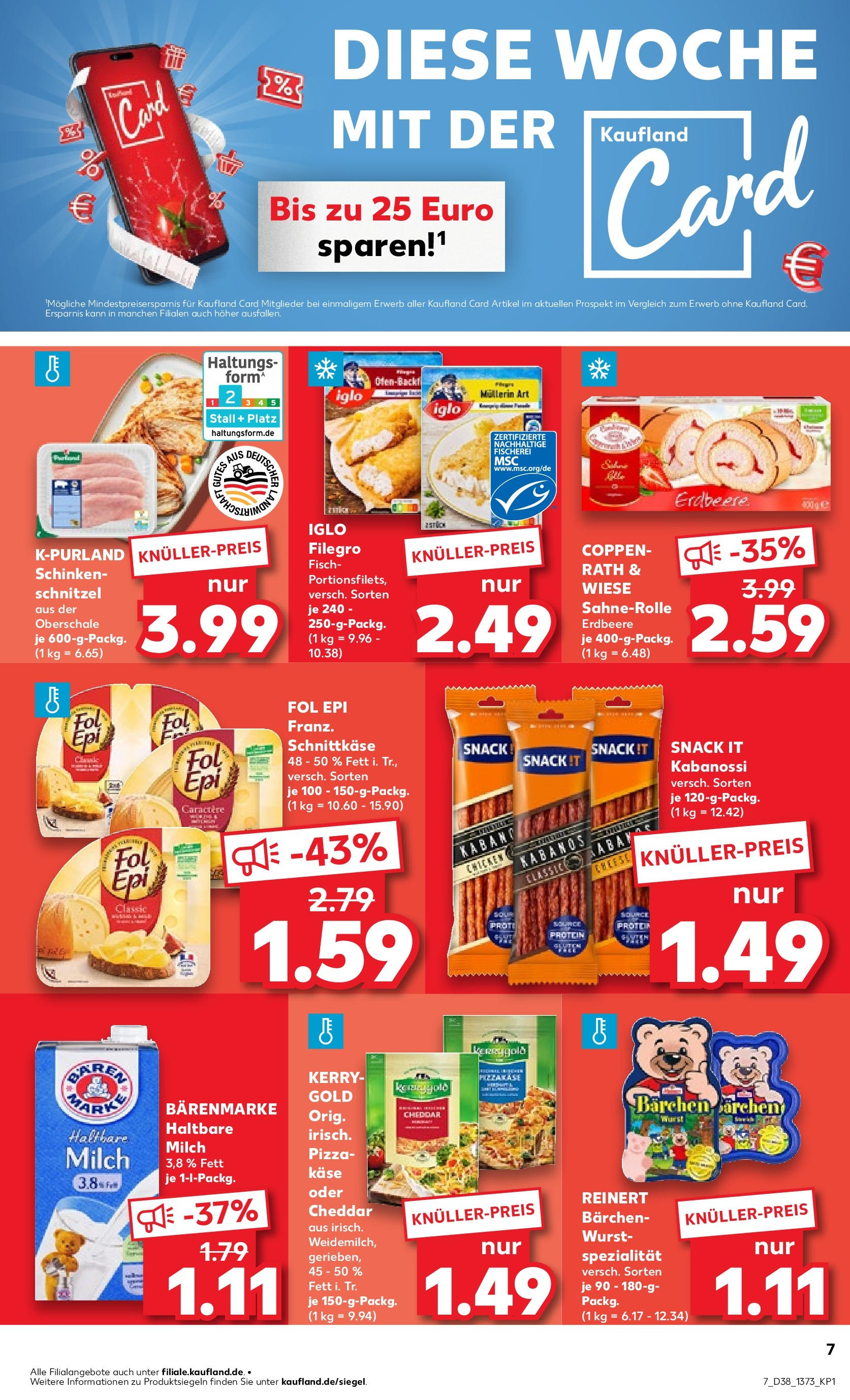 Prospekt Kaufland ab 17.09.2025 » Angebote Online zum Blättern | Seite: 11 | Produkte: Käse, Iglo, Haltbare milch, Fisch