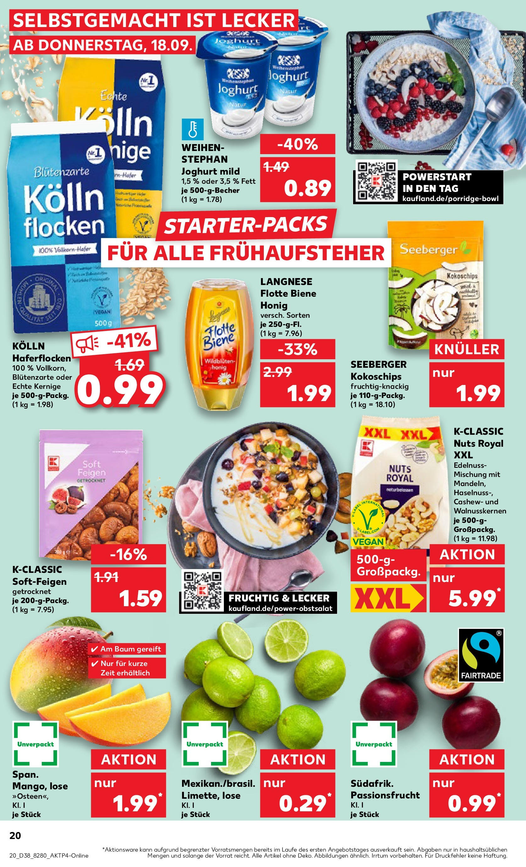 Prospekt Kaufland ab 17.09.2025 » Angebote und Werbung Online | Seite: 20 Prospekt Kaufland ab 17.09.2025 » Angebote Online zum Blättern | Seite: 20