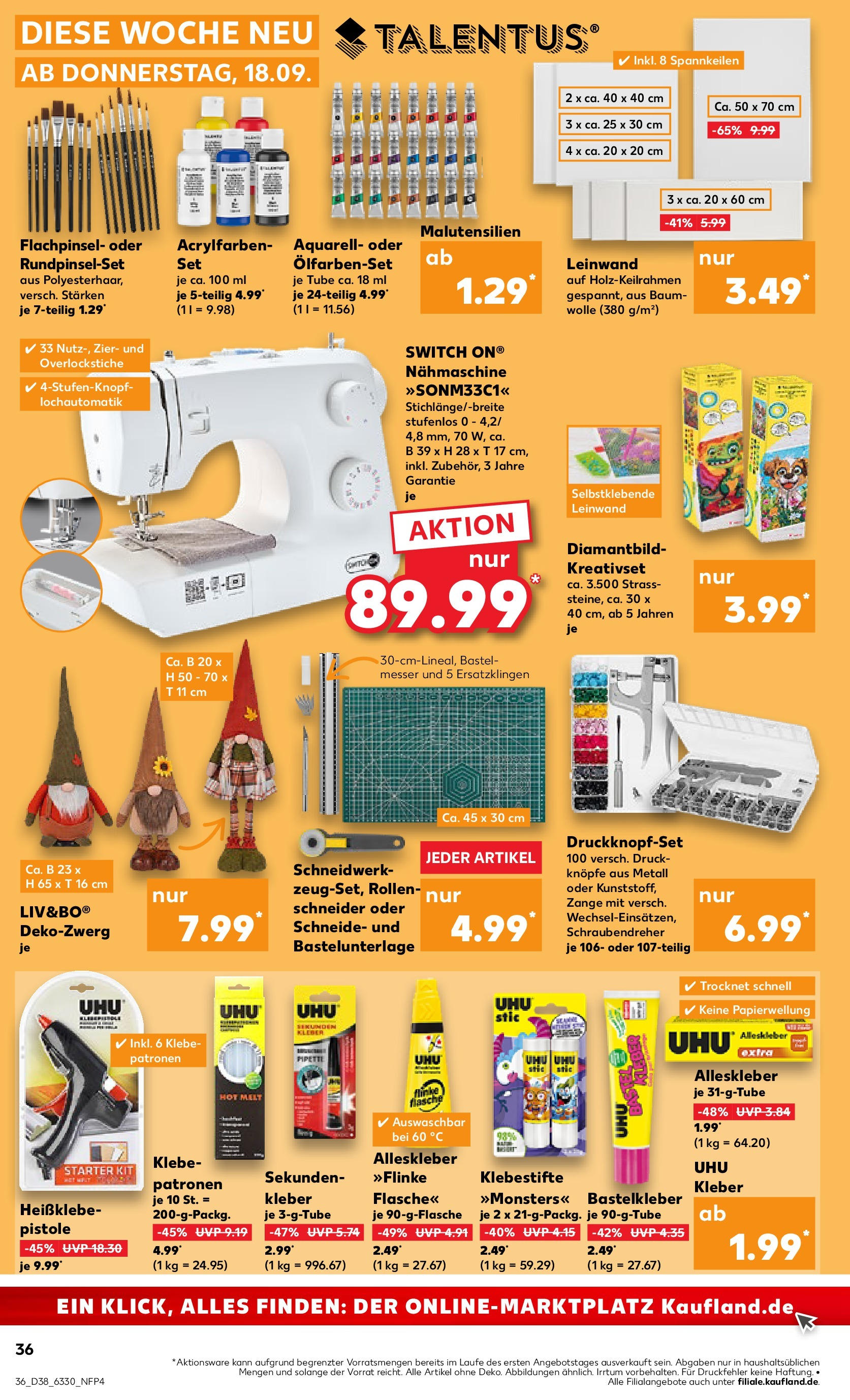 Prospekt Kaufland ab 17.09.2025 » Angebote Online zum Blättern | Seite: 36 | Produkte: Nähmaschine