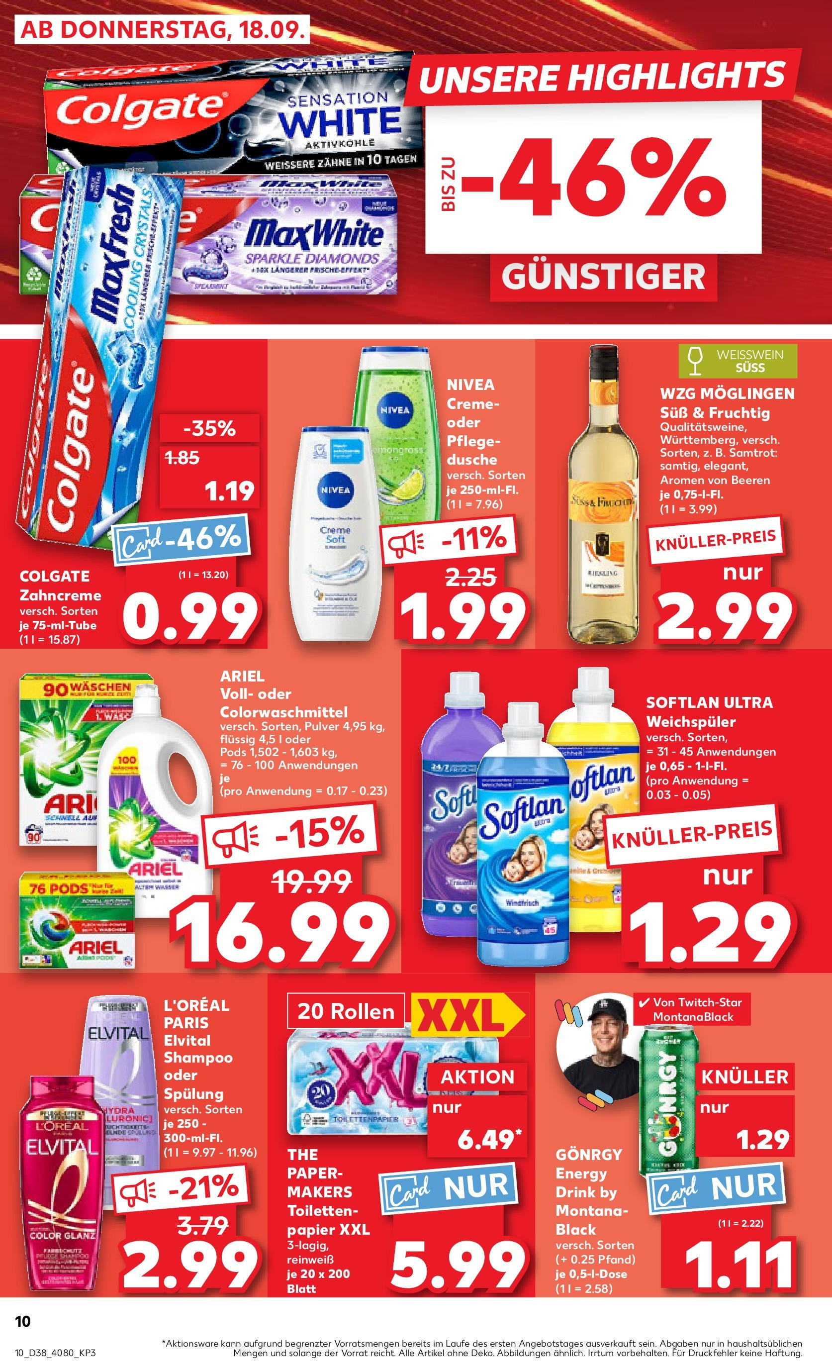 Prospekt Kaufland ab 17.09.2025 » Angebote und Werbung Online | Seite: 10 Prospekt Kaufland ab 17.09.2025 » Angebote Online zum Blättern | Seite: 10