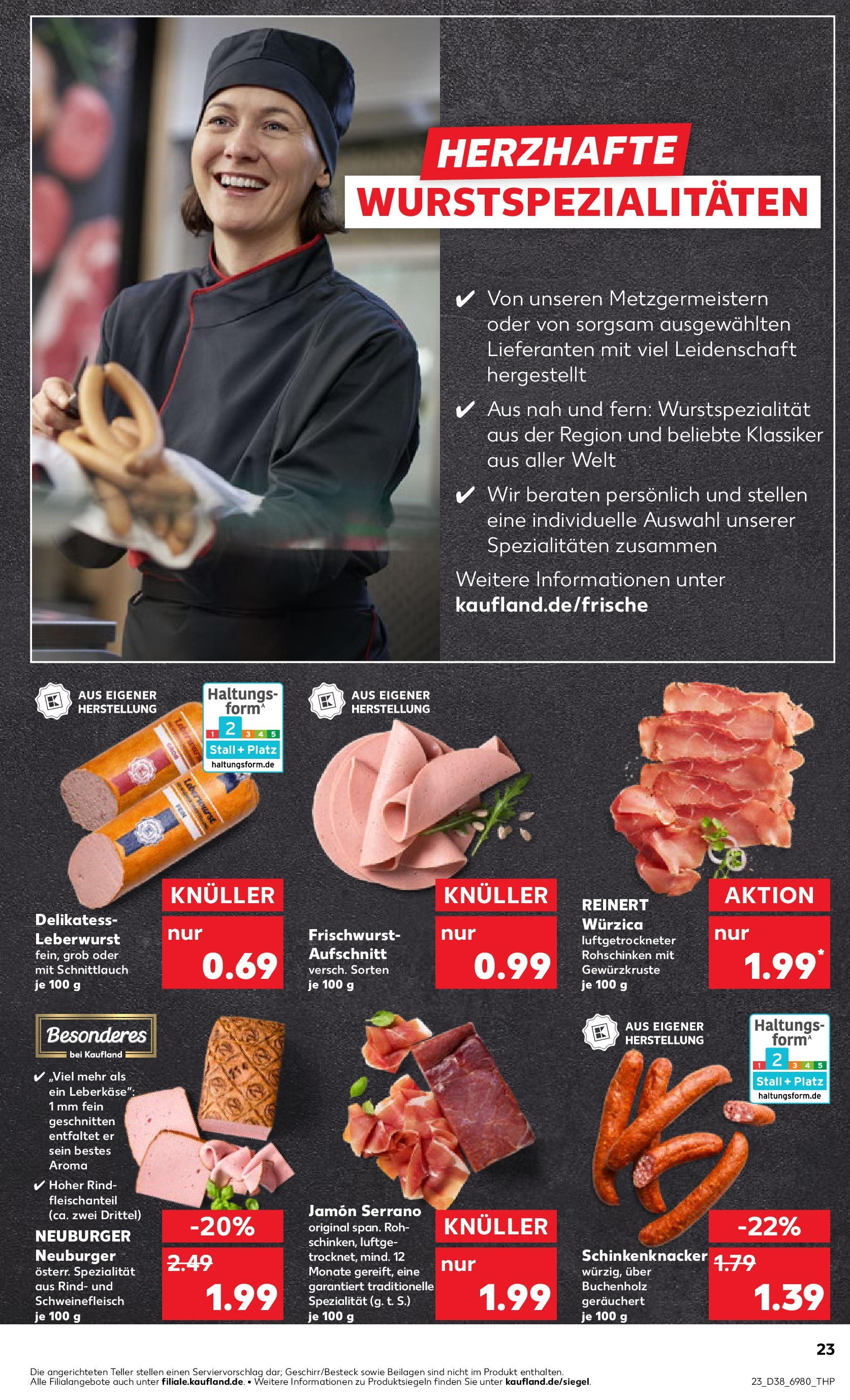 Prospekt Kaufland ab 17.09.2025 » Angebote Online zum Blättern | Seite: 23 | Produkte: Schweinefleisch, Leberkase