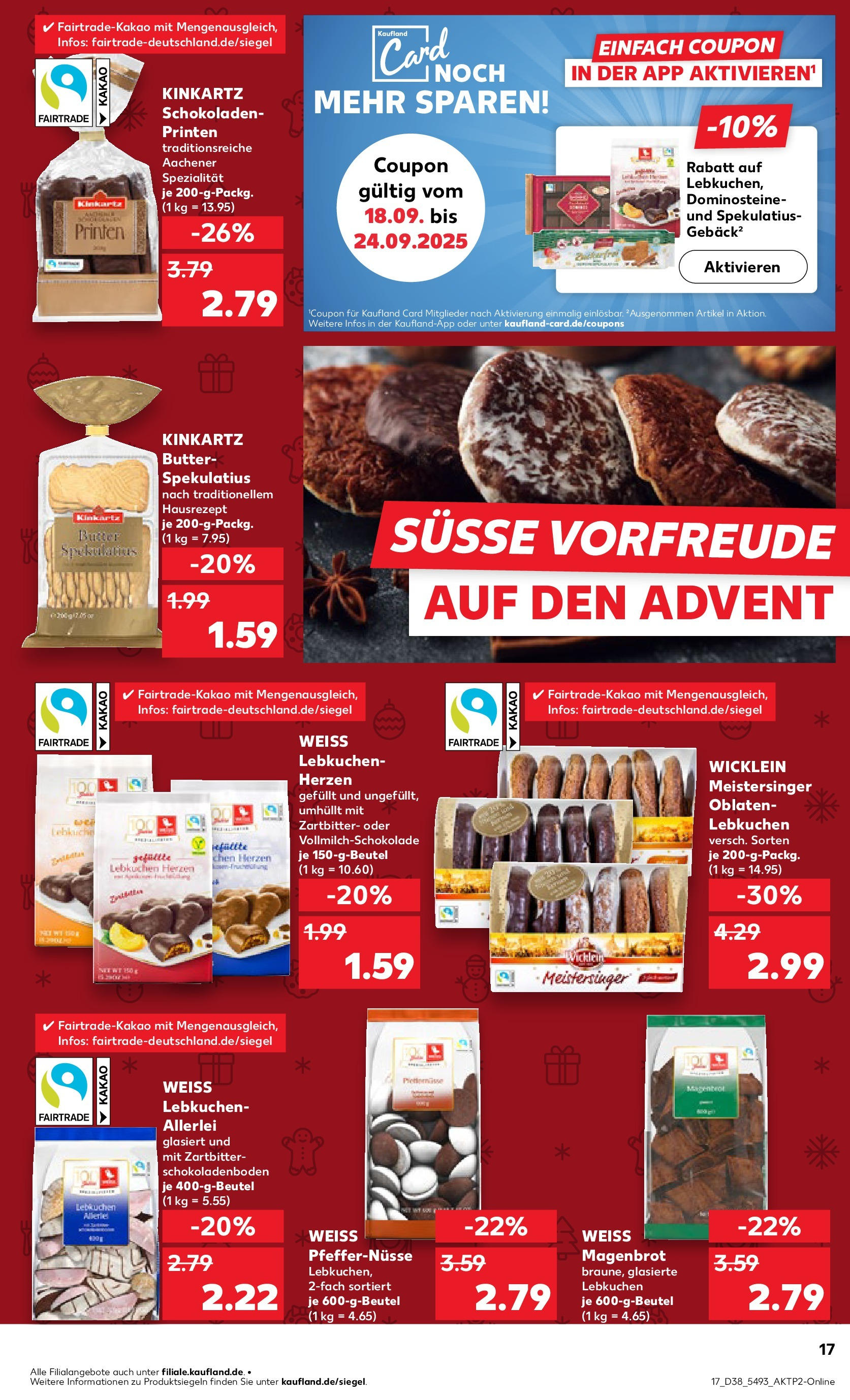 Prospekt Kaufland ab 17.09.2025 » Angebote und Werbung Online | Seite: 17 Prospekt Kaufland ab 17.09.2025 » Angebote Online zum Blättern | Seite: 17